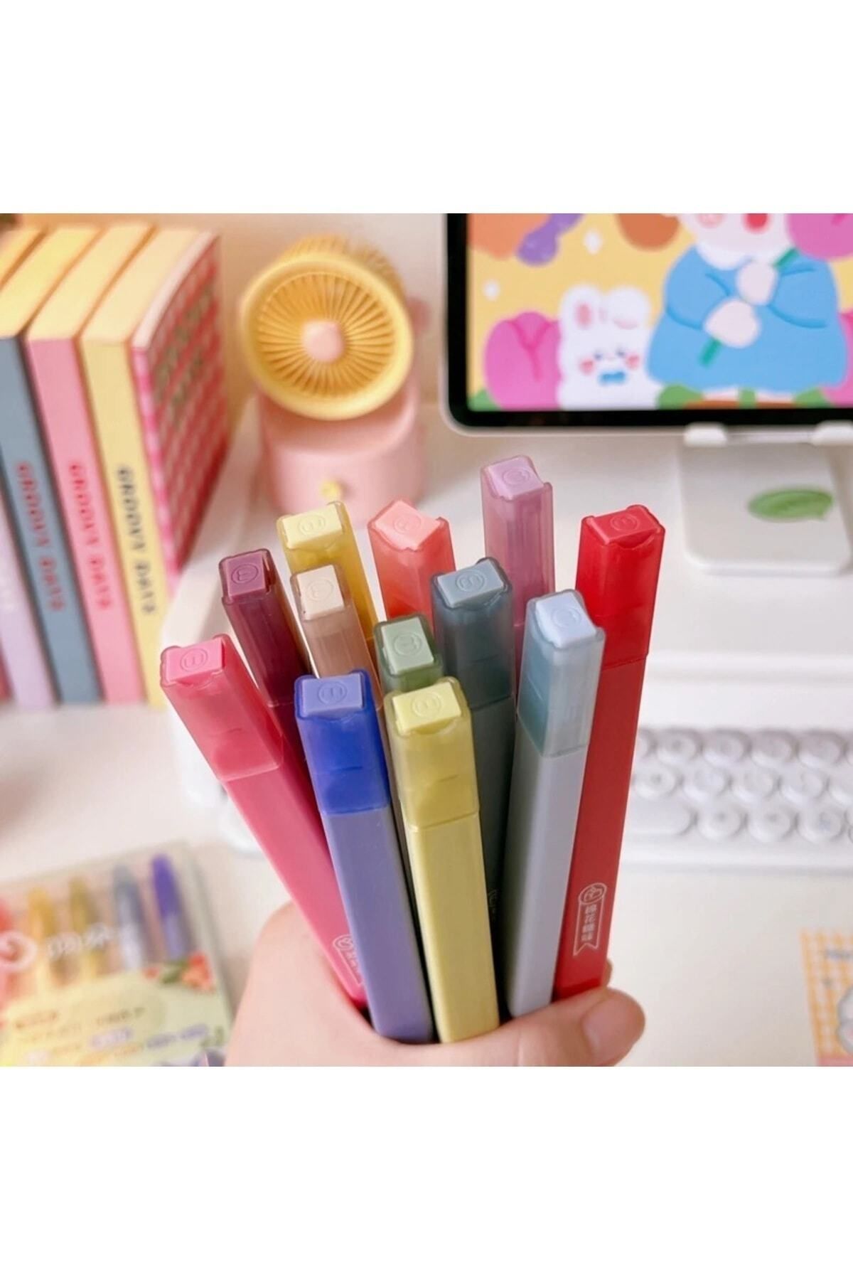 Padme studio 6'lı Çift Başlıklı Fosforlu Kalem/Softy Rainbow Series
