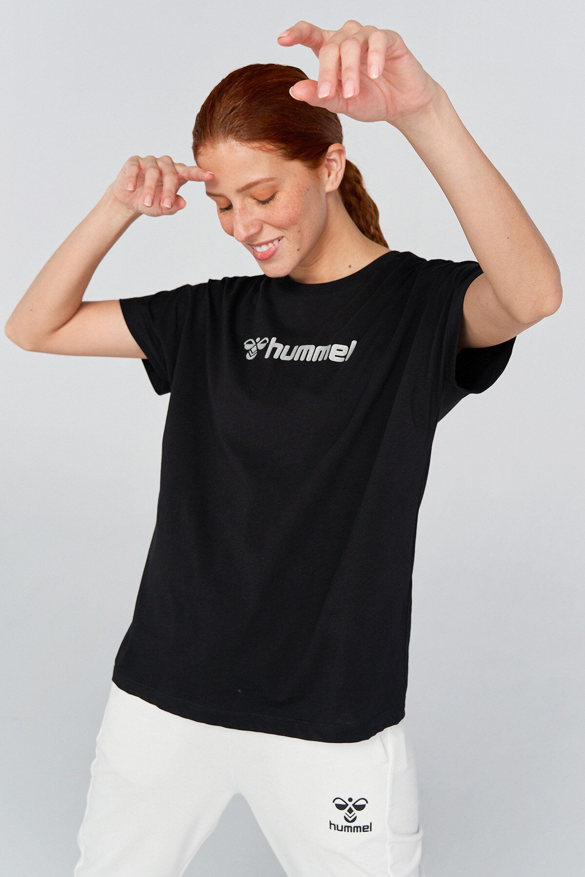 hummel Arwid T Shirt Kadın Günlük Tişört 911636-2001 Siyah