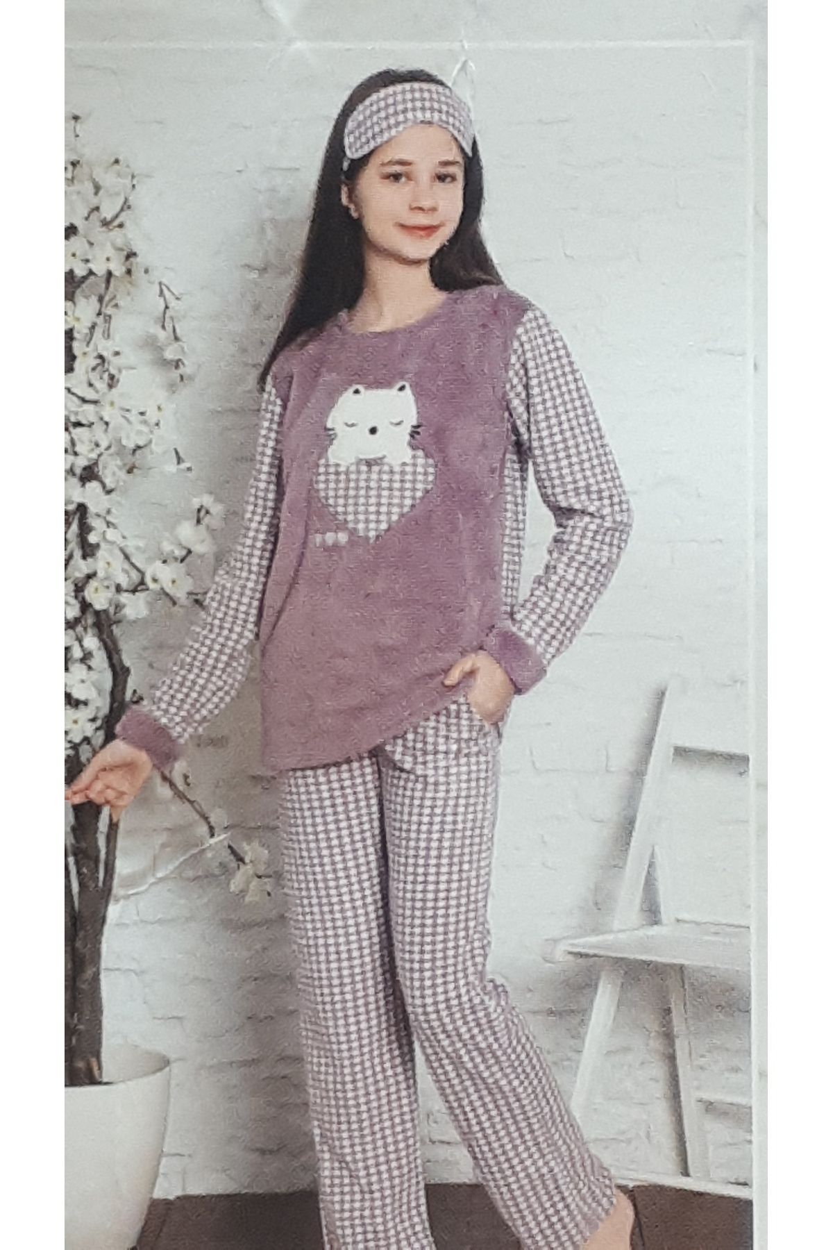 Akasya Kız Çocuk Polar Pijama Takımı 02136