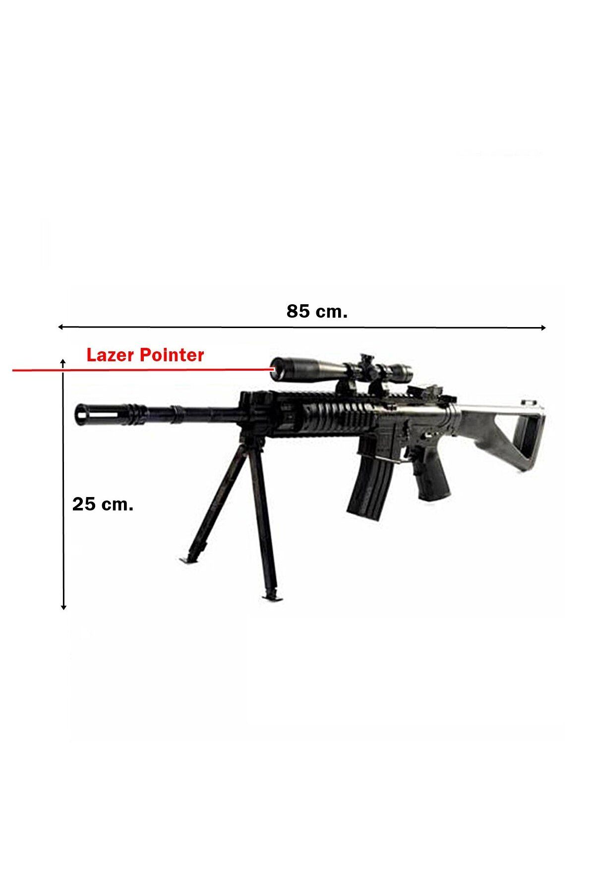 Numaca Boncuk Atan Gerçek Görünümlü Lazerli Keskin Nişancı Tüfeği Oyuncak Sniper Uzun Menzil Yere Sabitleme