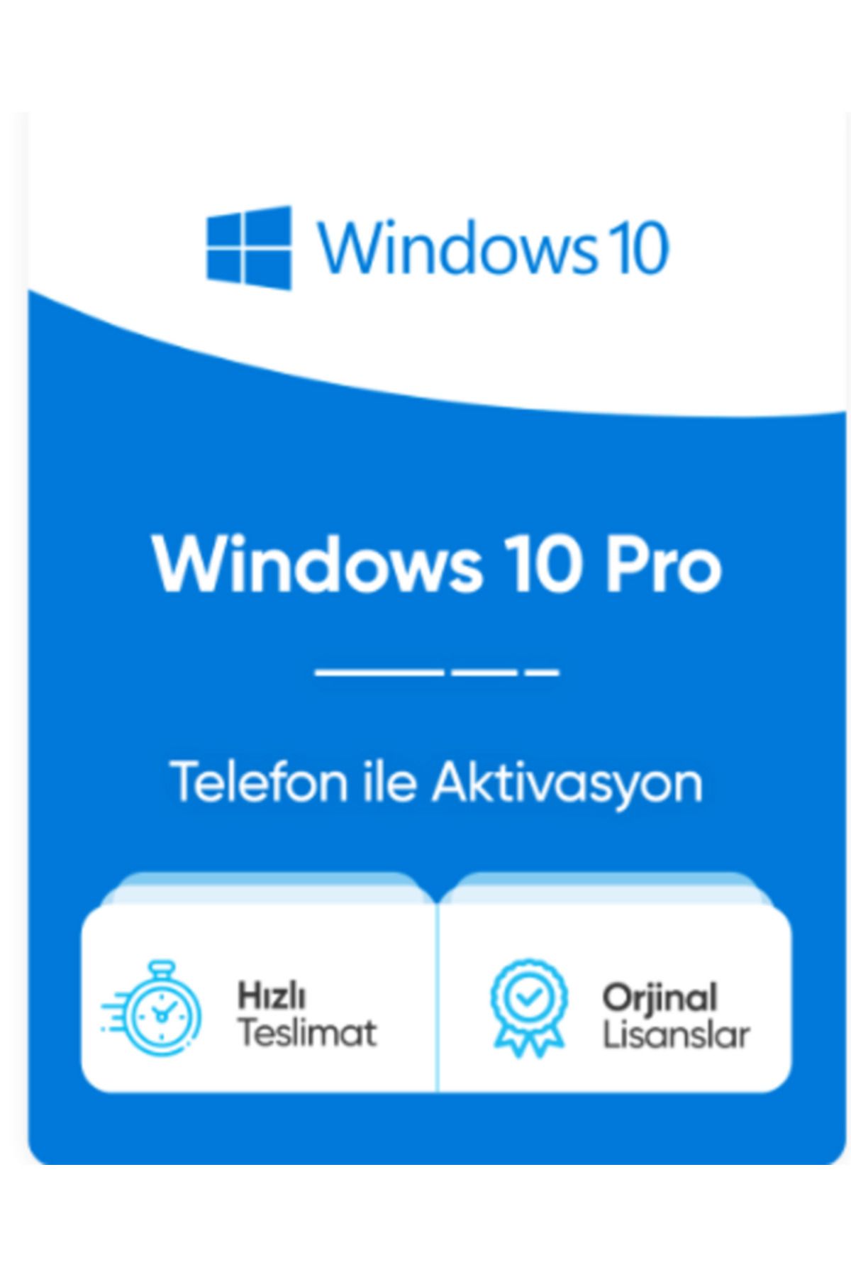 Microsoft Windows 10 Pro Kurulum Etkinleştirme