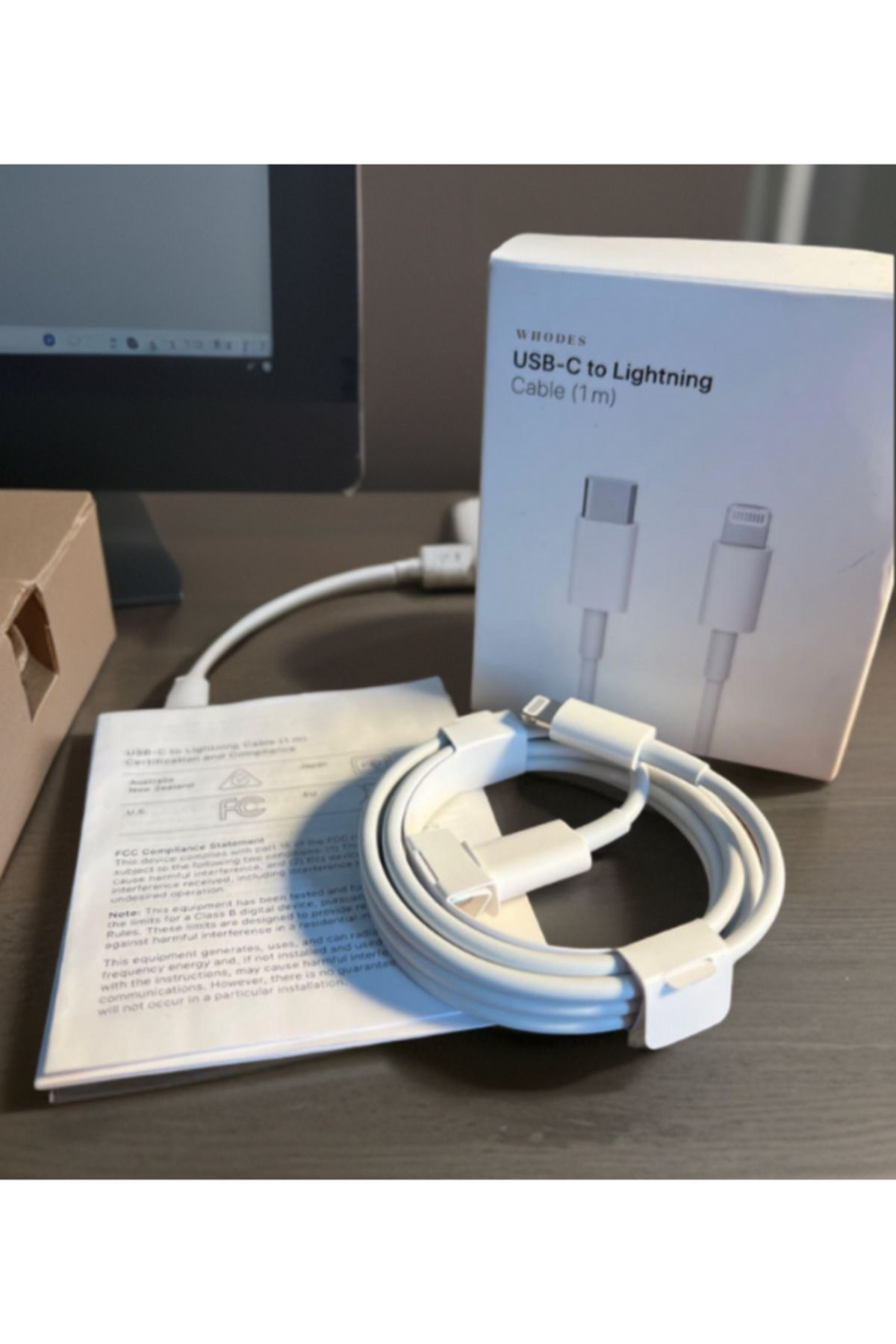 whodes Iphone Uyumlu Hızlı Şarj Aleti Kablosu Usb-c To Lightning
