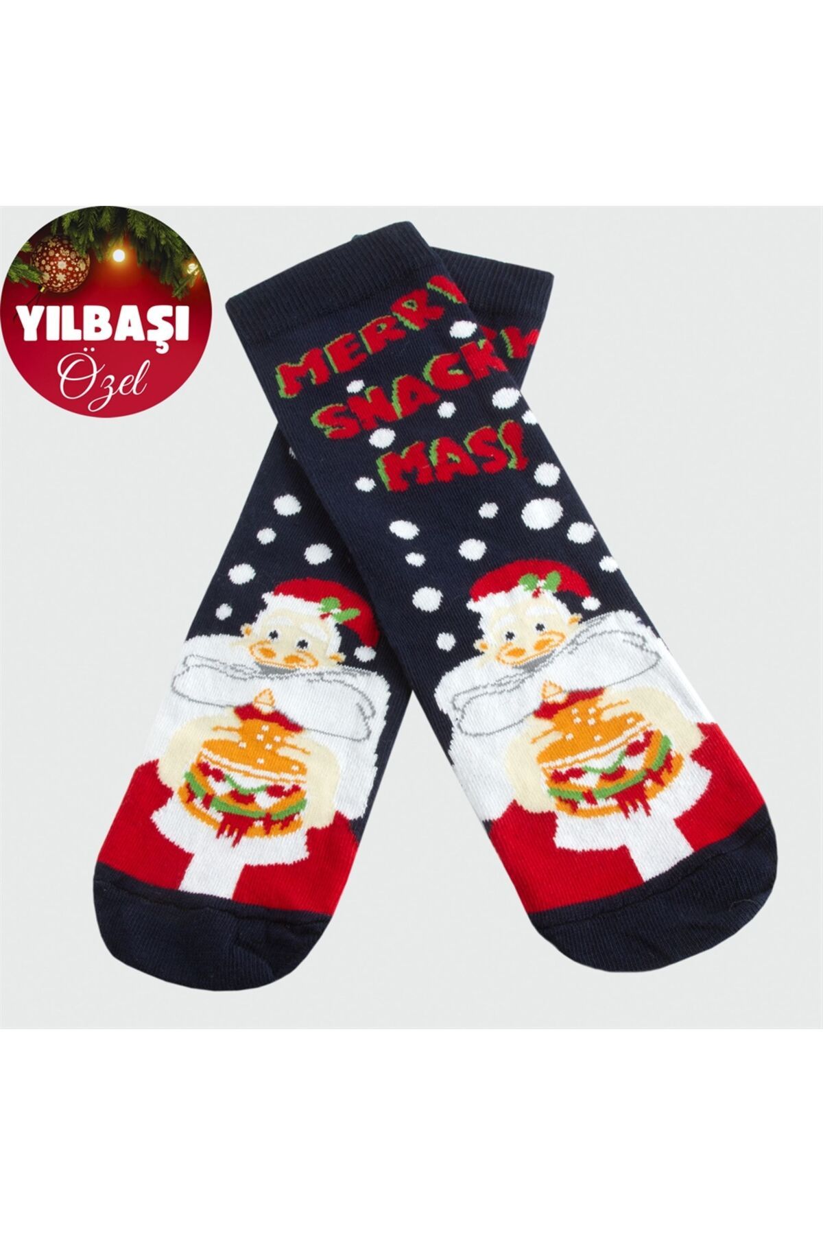 AKSESUARIM Noel Baba Yılbaşı Penye Çorap