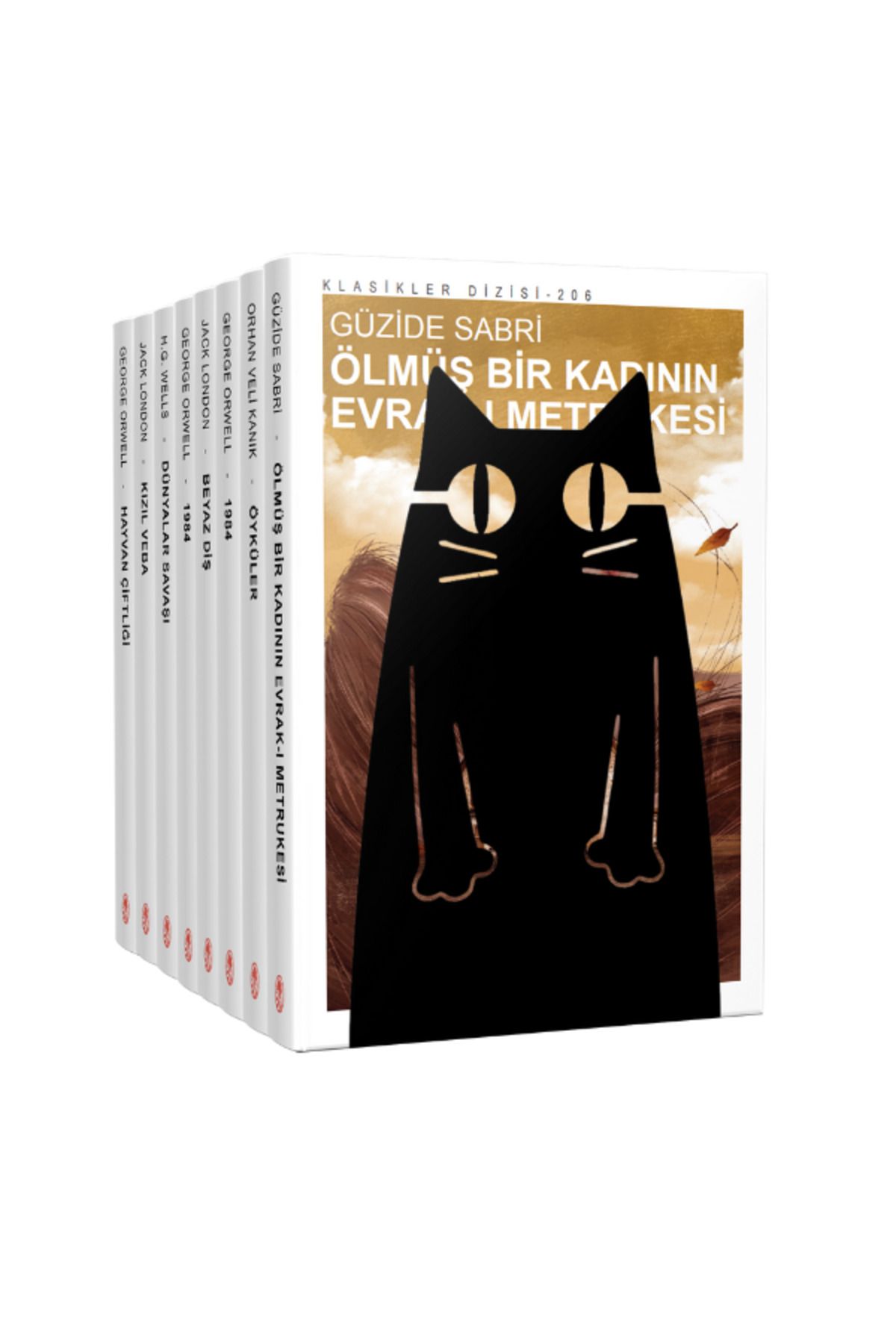 Dahiyen Kara Kedi Figürlü Metal Kitap Tutucu