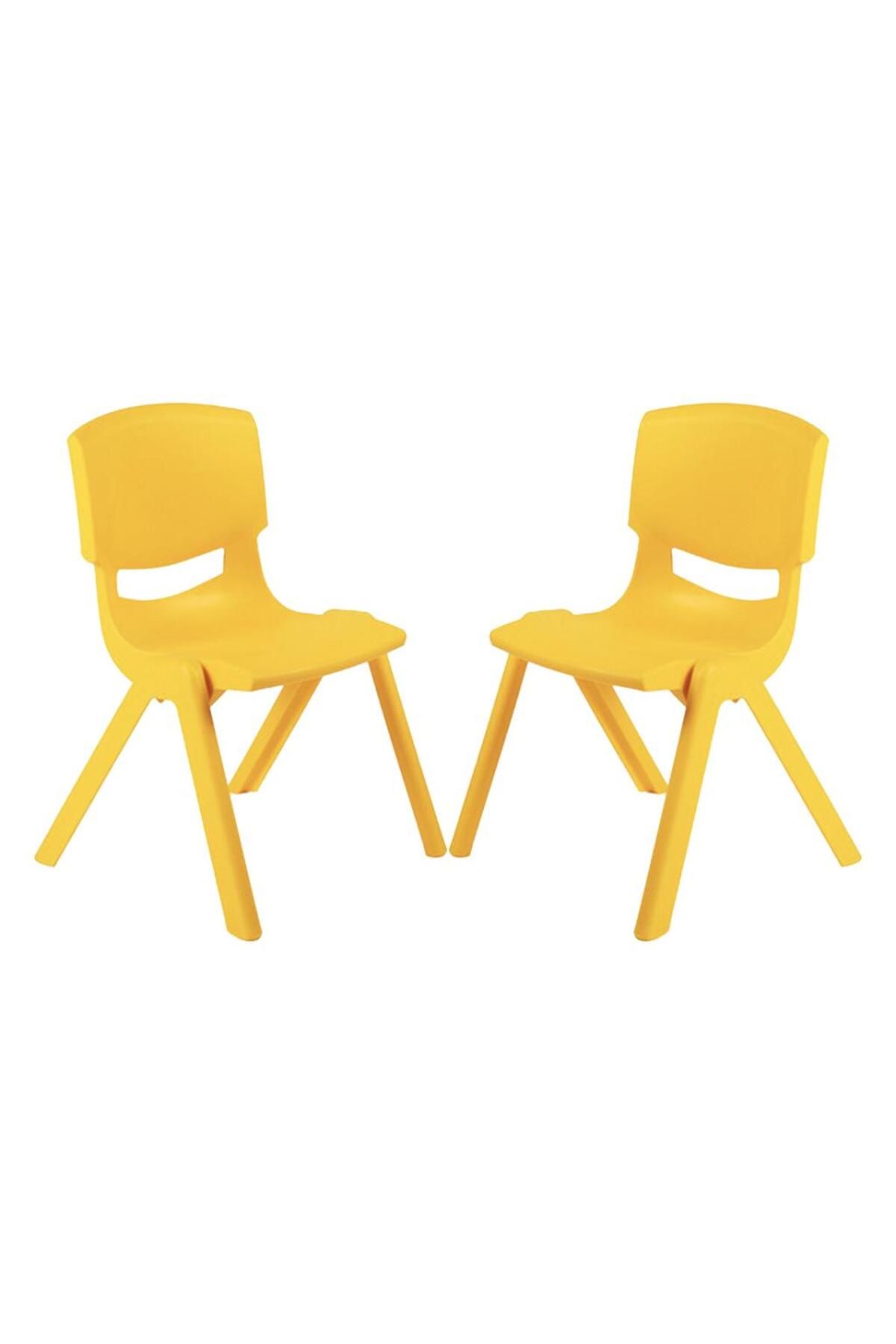 Fiore Büyük Şirin Çocuk Sandalyesi Sarı 2li Paket 3-7 Yaş İçin