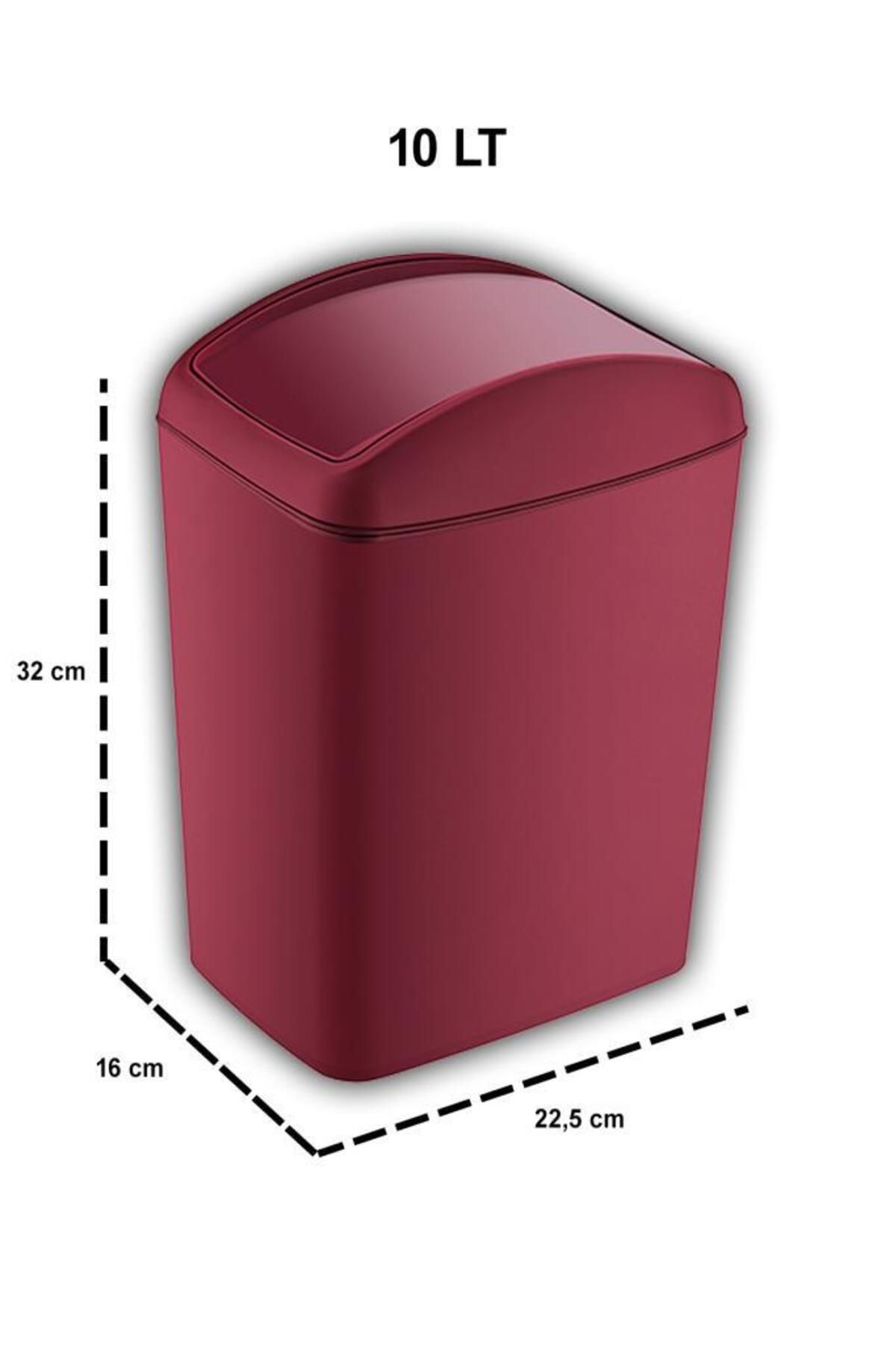 Smartware Soft Çöp Kutusu, Döner Kapak 10 Litre
