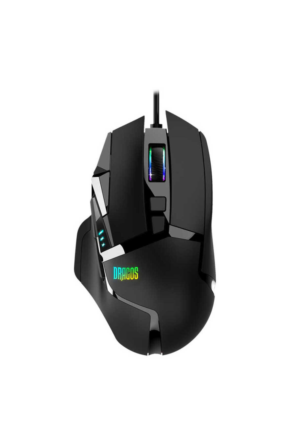 DRAGOS XM92 20000 DPI Kablolu Siyah RGB Oyuncu Mouse