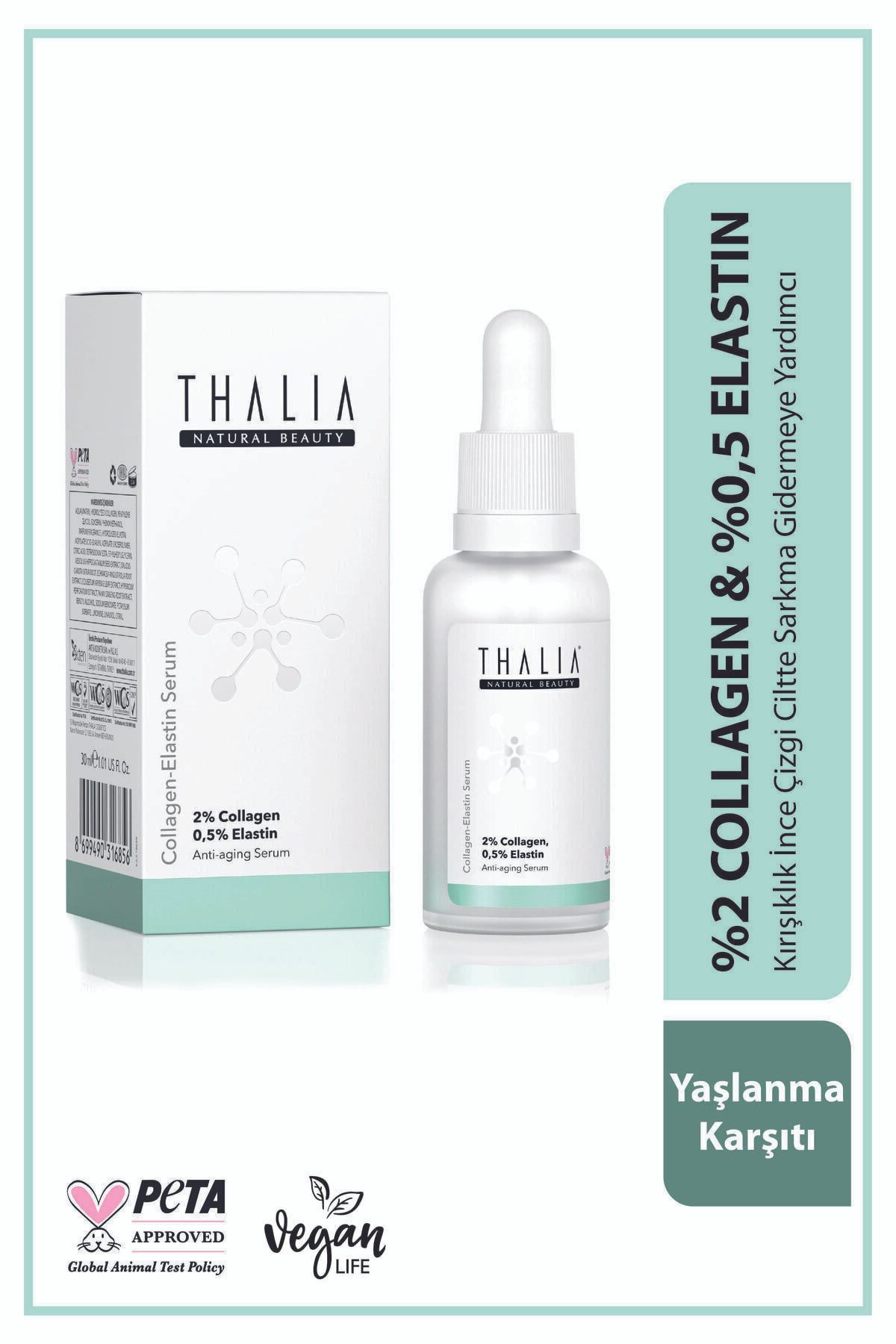 Thalia Yaşlanma Önlemeye Yardmcı Cilt Bakım Serumu %2 Collagen & %0,5 Elastın - 30 ml