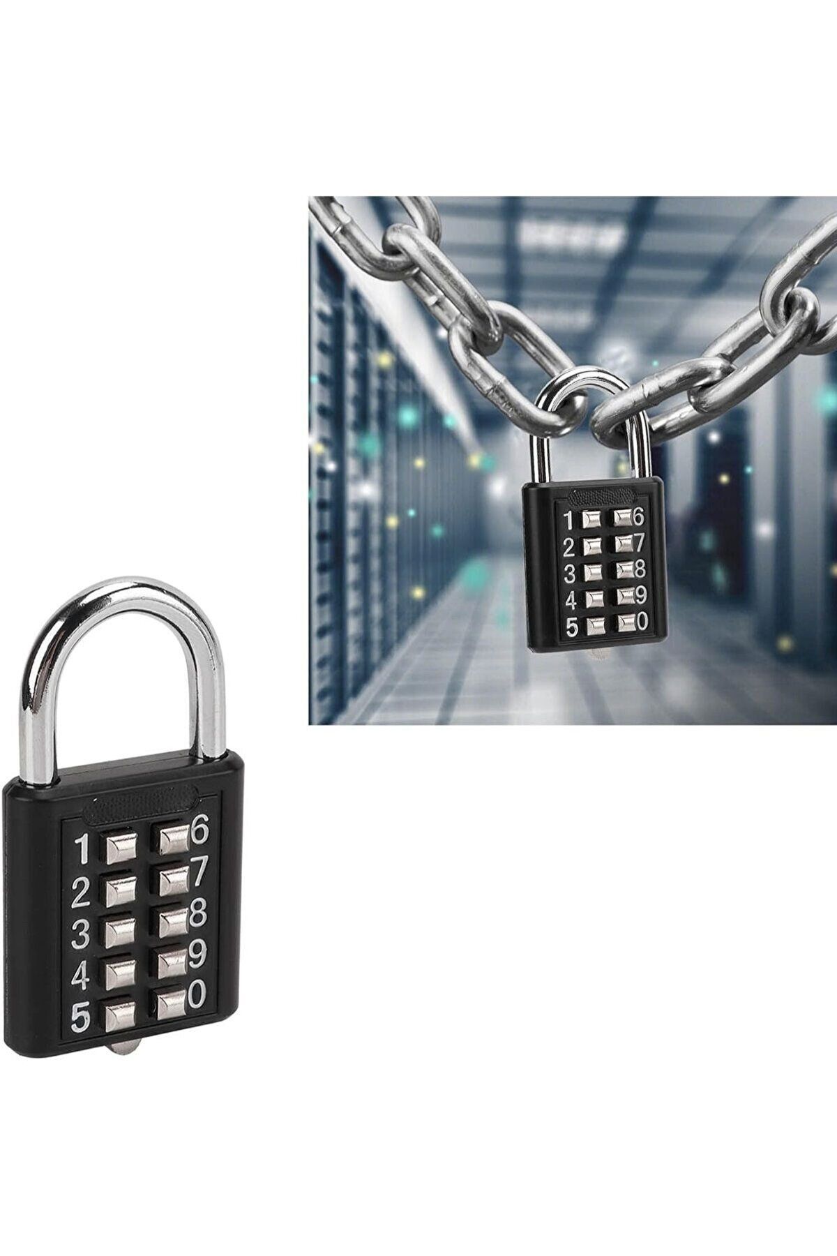 Xolo 2 Adet 10 Şifreli Akıllı Basmalı Şifreli Kilit Ofis Dolap Bagaj Valiz Çanta Güvenlik Kilit XLK413