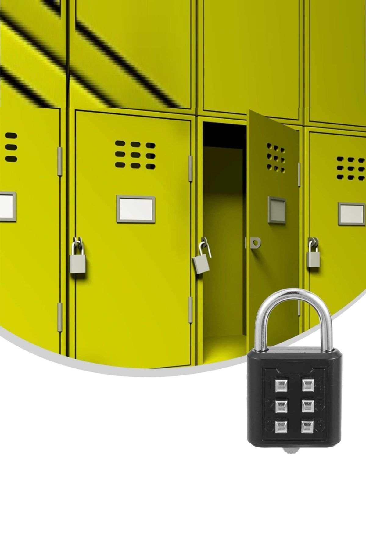 Uniquem 6 Şifreli Akıllı Kilit Basmalı Şifreli Kilit Ofis Dolap Bagaj Çanta Güvenlik Kilit XLK411