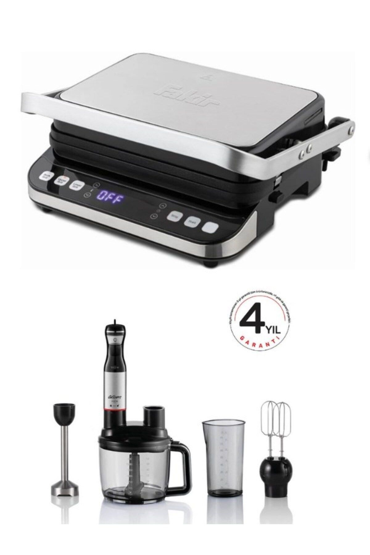 Fakir Grill Expert Elite 2000 W Izgara ve Tost Makinesi - Arzum AR1157-S Blender Avantajlı Çeyiz Set