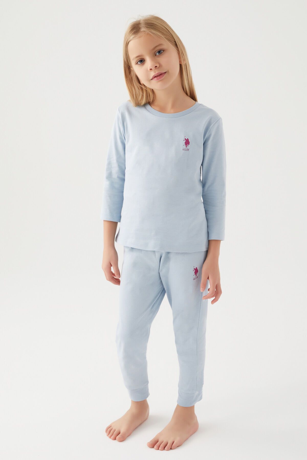 U.S. Polo Assn. U.s Polo Asnn Kız Çocuk Mavi Pijama Takımı
