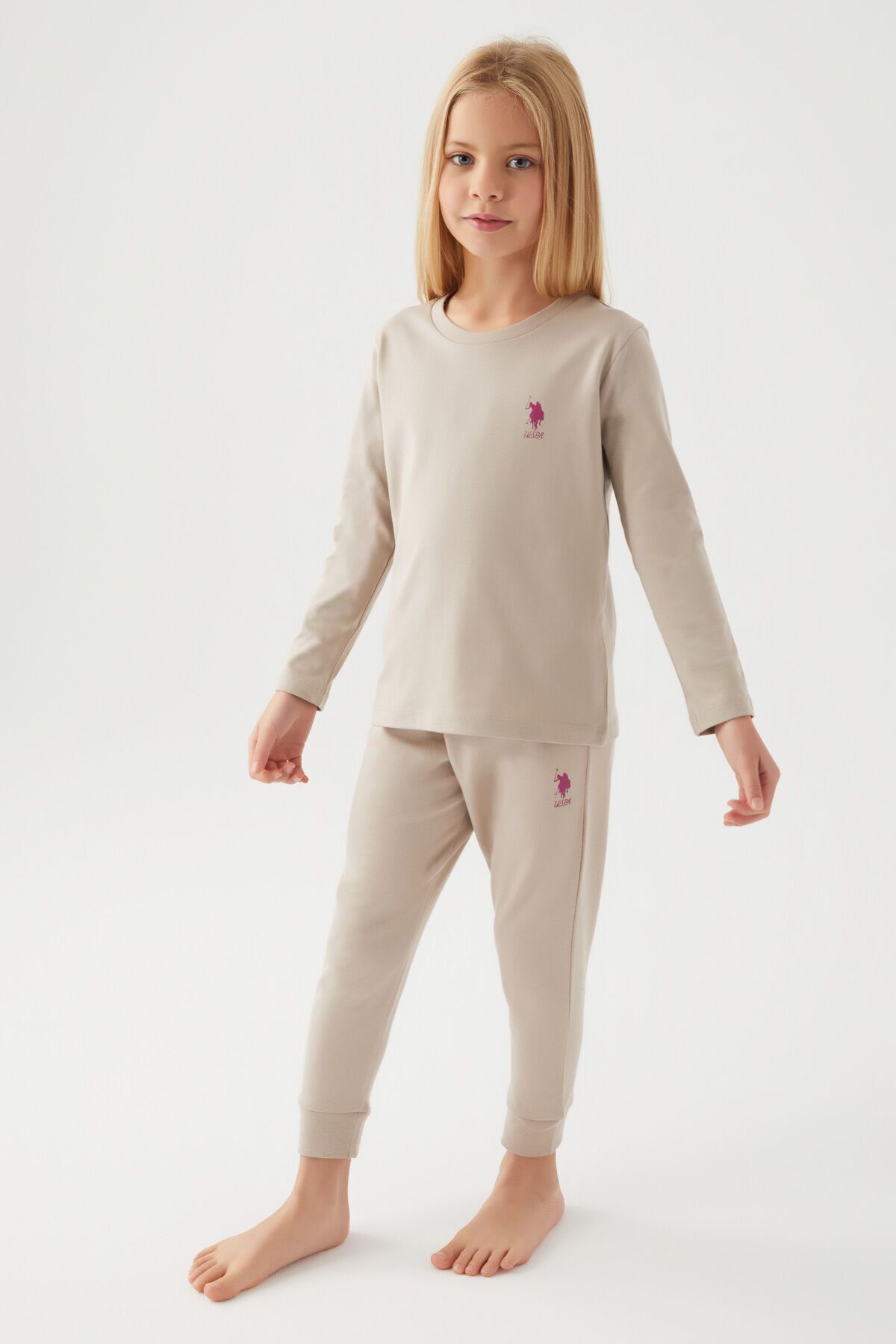 U.S. Polo Assn. U.s Polo Asnn Kız Çocuk Kum Pijama Takımı