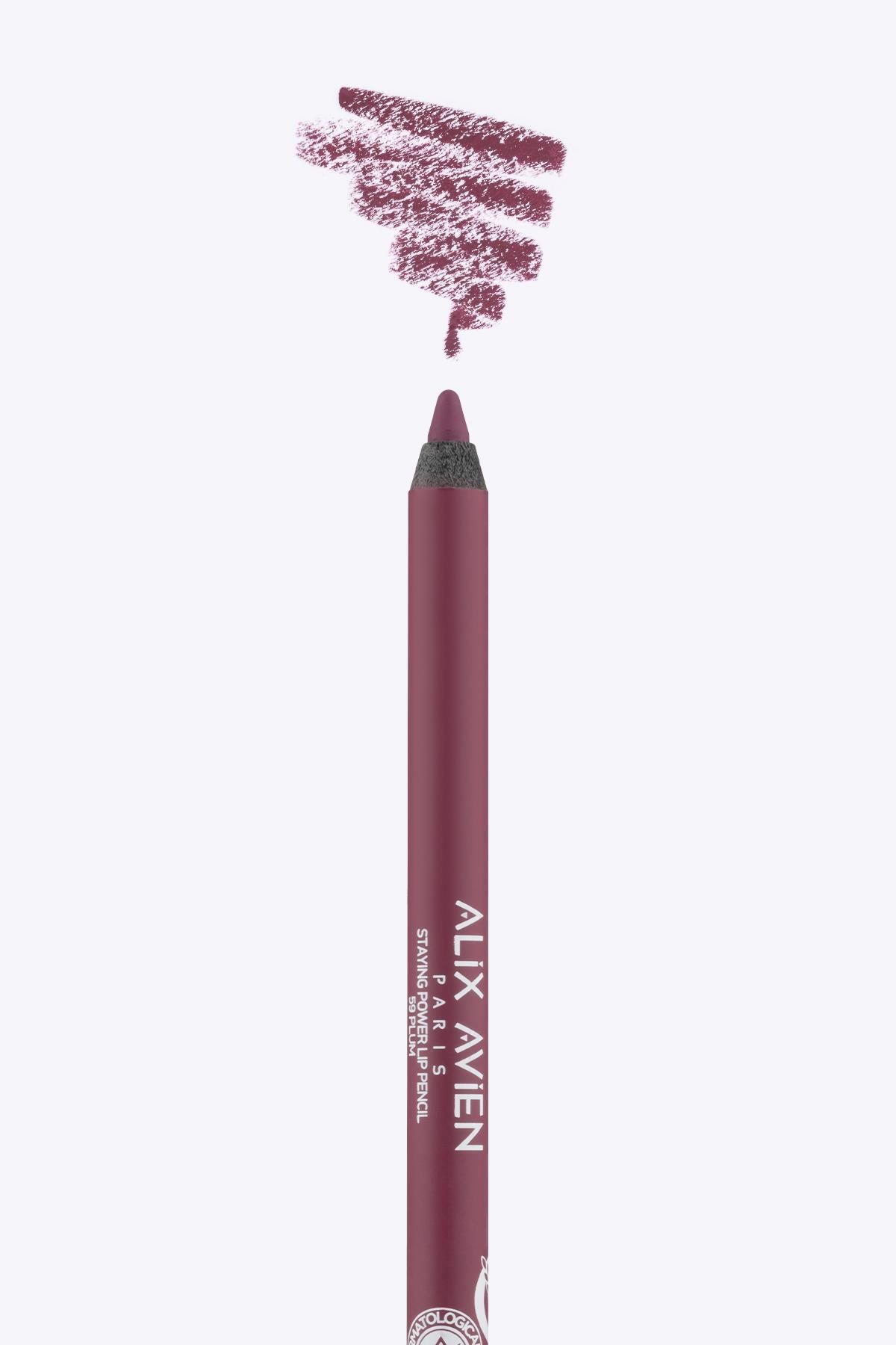 Alix Avien Uzun Süre Kalıcı Suya Dayanıklı Dudak Kalemi - Staying Power Lip Pencil 59 Plum