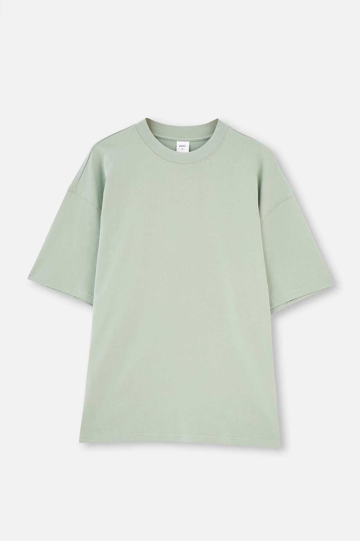 Dagi Yeşil Kısa Kollu Oversıze Tişört
