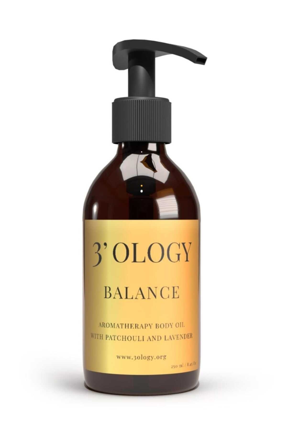 3 OLOGY Aromaterapi Parfüm Etkisi Yaratan Vücut Yağı Paçuli ve Lavanta 250ml