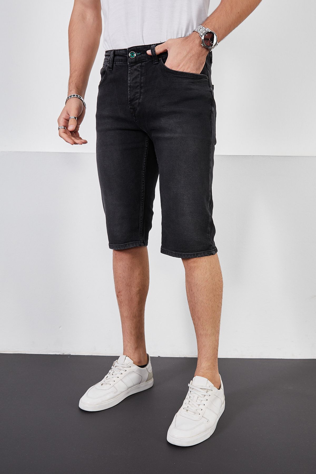 SEELENGLANZ RAHAT KESİM ERKEK KOT ŞORT JEANS