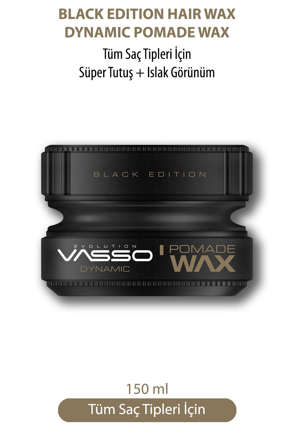 Vasso Men 24 Saat Süper Tutuş Ve Etkili Islak Görünüm Kazandıran Wax - Vasso Dynamic Pomade Wax 150 ml