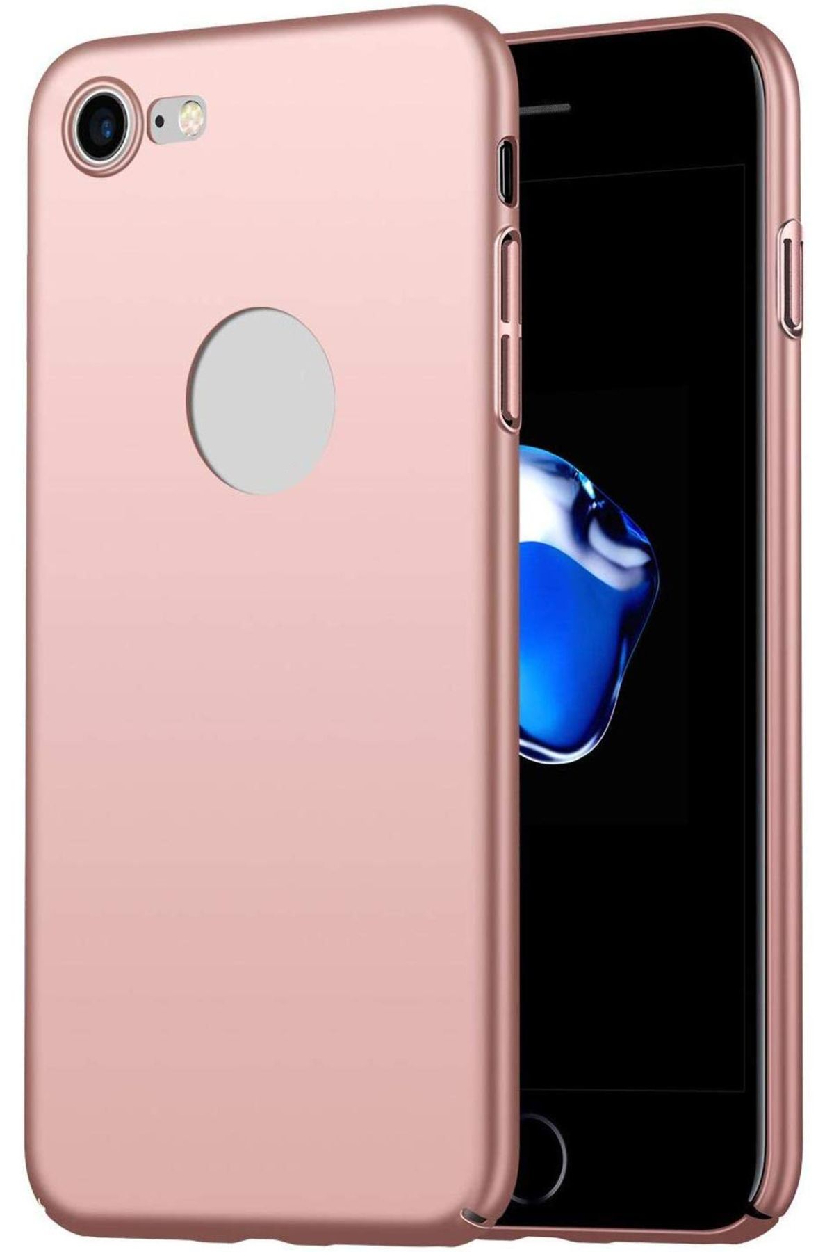 Moraksesuar Iphone 6s Plus Uyumlu Kılıf Ultra Ince Renkli Silikon Kapak Rose Gold.