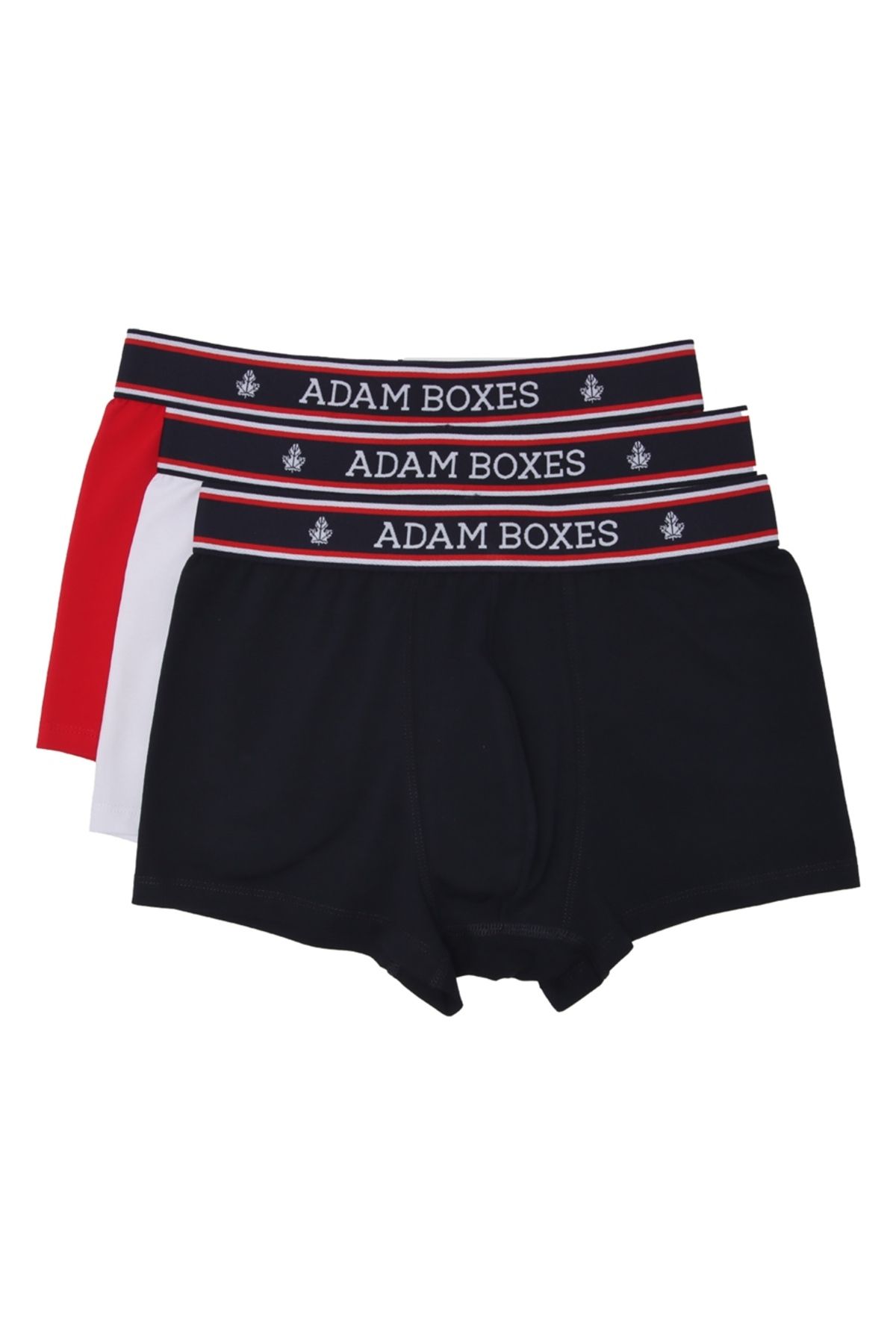 ADAM BOXES Boxer Trunk Neo-maritime 3'lü Paket - Lacivert, Beyaz, Kırmızı