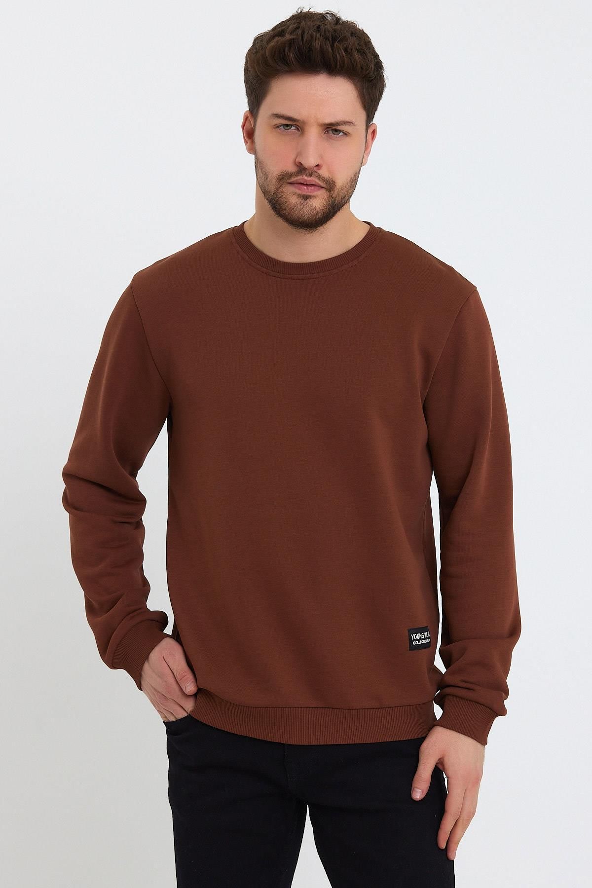 ESPİNA Erkek Bisiklet Yaka Relaxed Regular 3 Iplik Pamuklu Sweatshirt