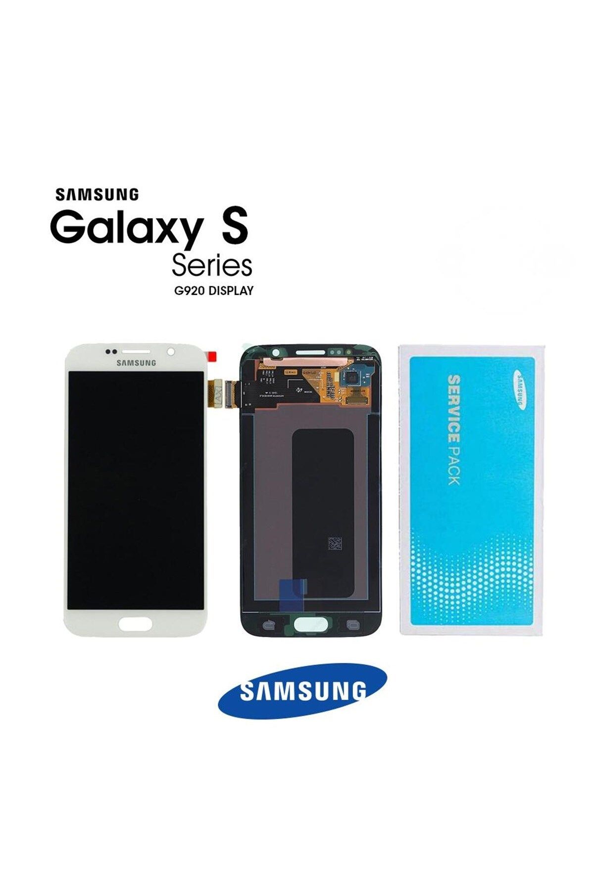 Samsung Galaxy S6 G920 Uyumlu Lcd Ekran Dokunmatik Beyaz Hk Servis