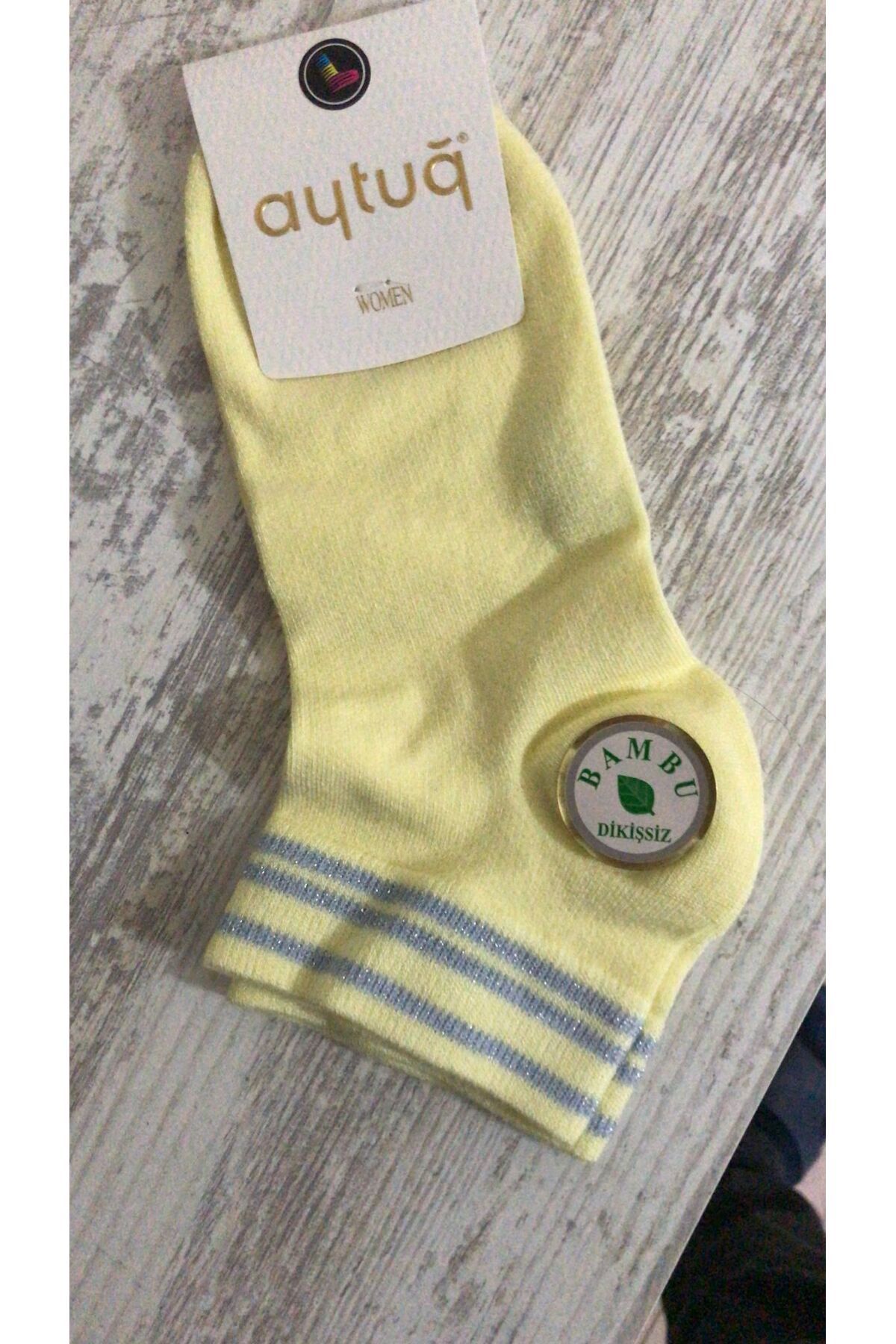 Aytuğ Çorap 4 Çift ,sarı,krem,lacivert,siyah