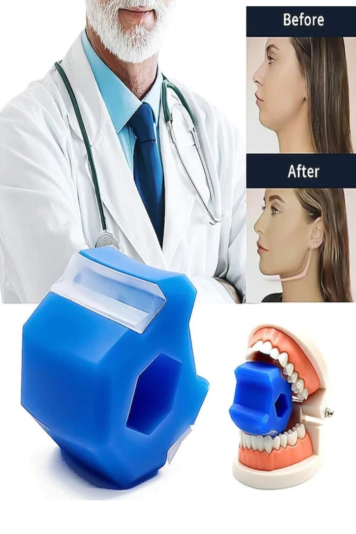 Duffa Çene Topu Yüz Kası Egzersiz Topu Gıdı Giderici Egzersiz Topu