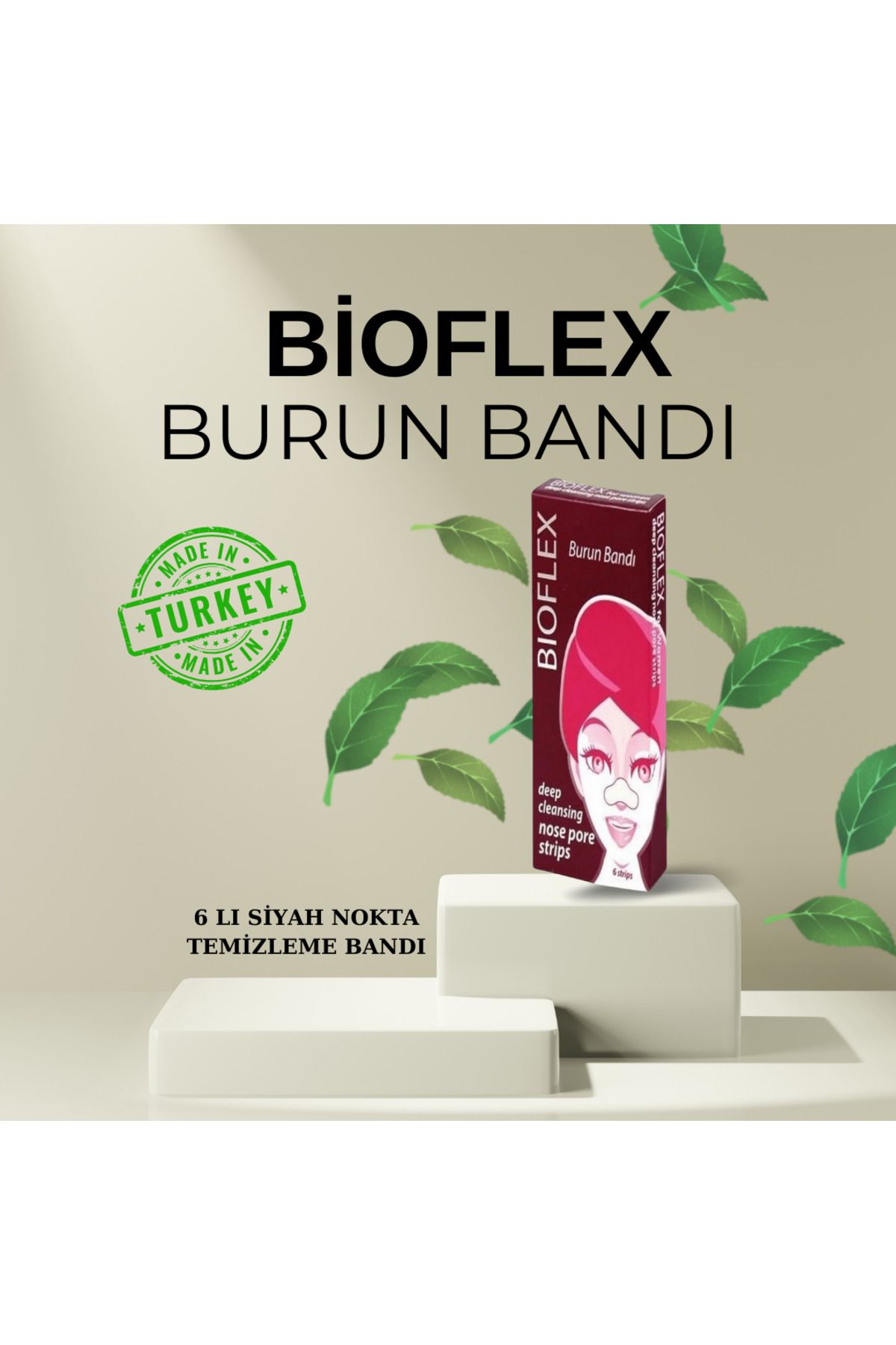 Bioflex BİOFLEX BURUN BANDI- 6 LI SİYAH NOKTA TEMİZLEME BANDI