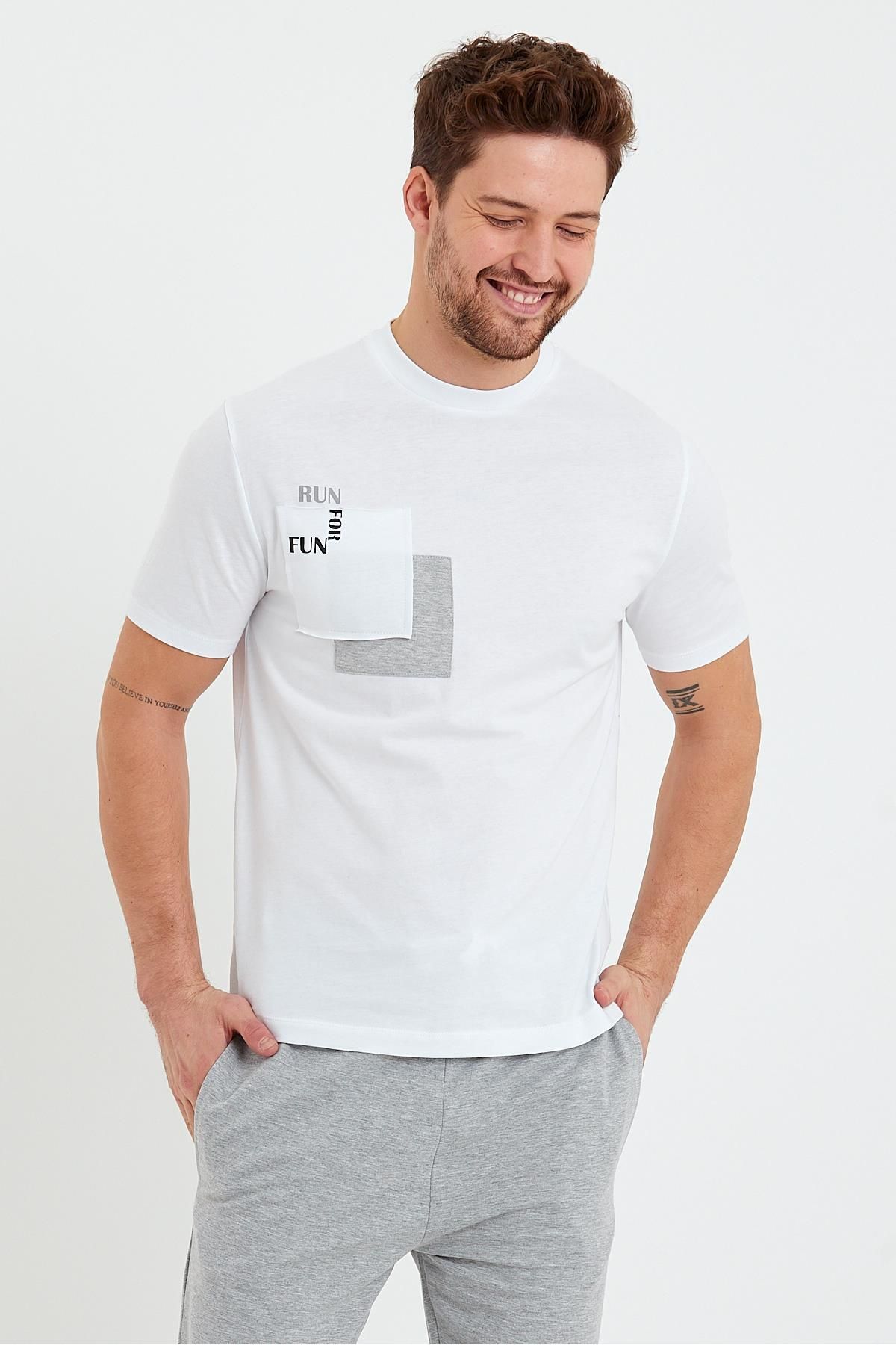 Zeyland Erkek Run For Fun Cep Detaylı T-shirt