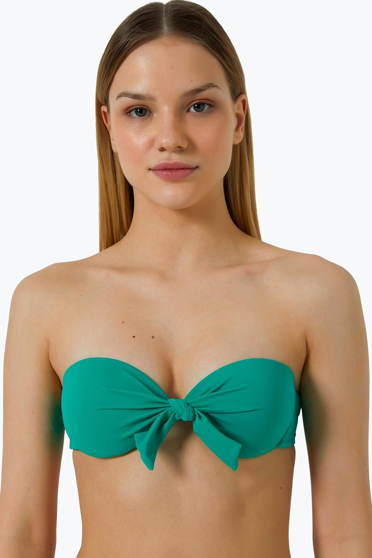 AYYILDIZ 63546 Nil Yeşili Straplez Bikini Üstü