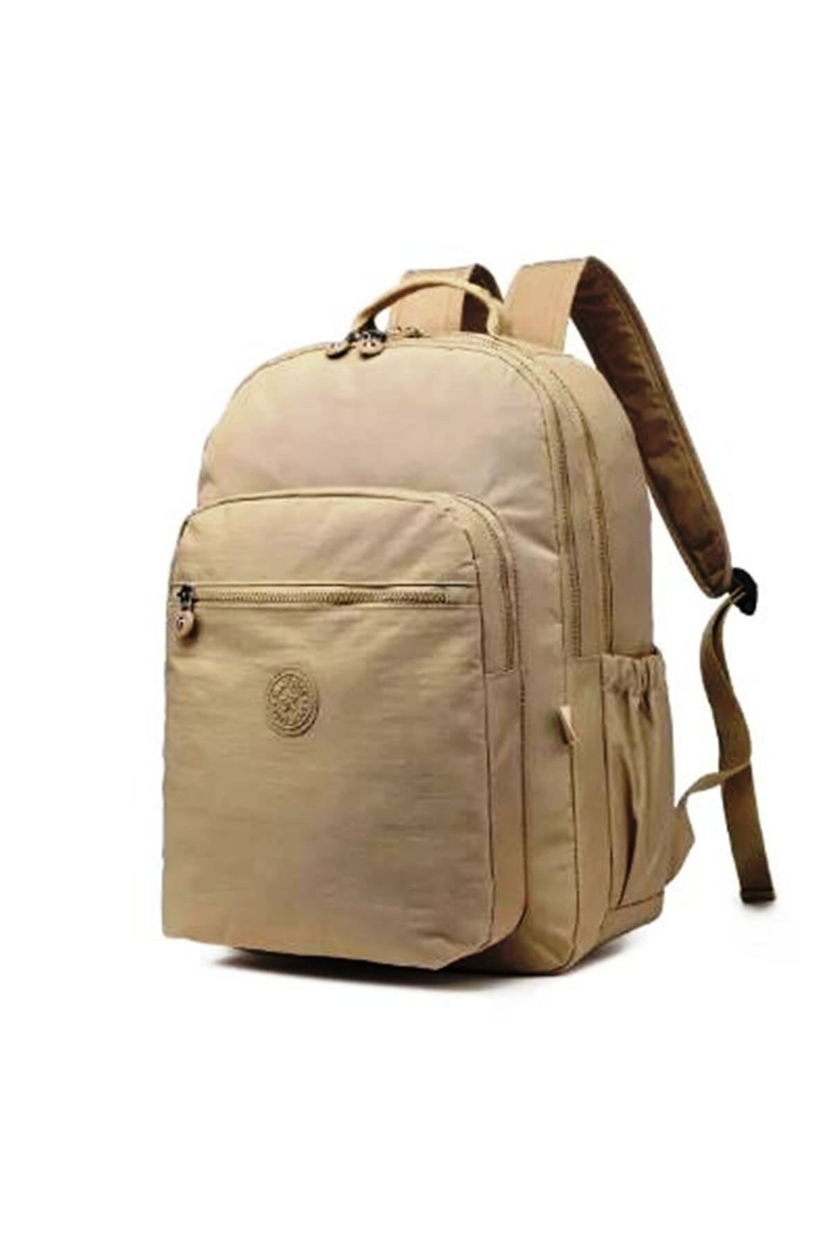Smart Bags Büyük Boy Krinkıl Kumaş Sırt Çantası 3209-0015 VİZON