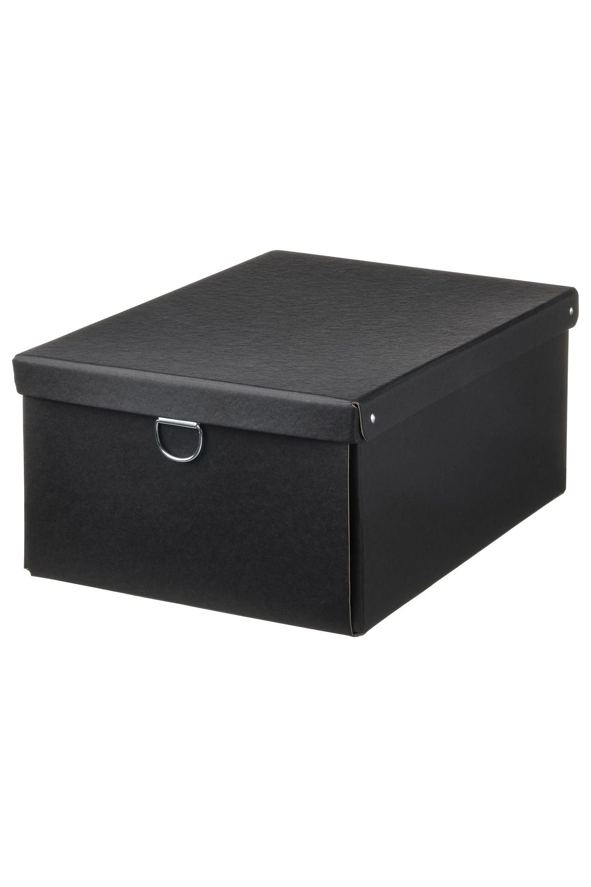 IKEA Siyah Nimm Kapaklı Kutu 25x35x15 cm, Düzenleyici, Hediye Kutusu