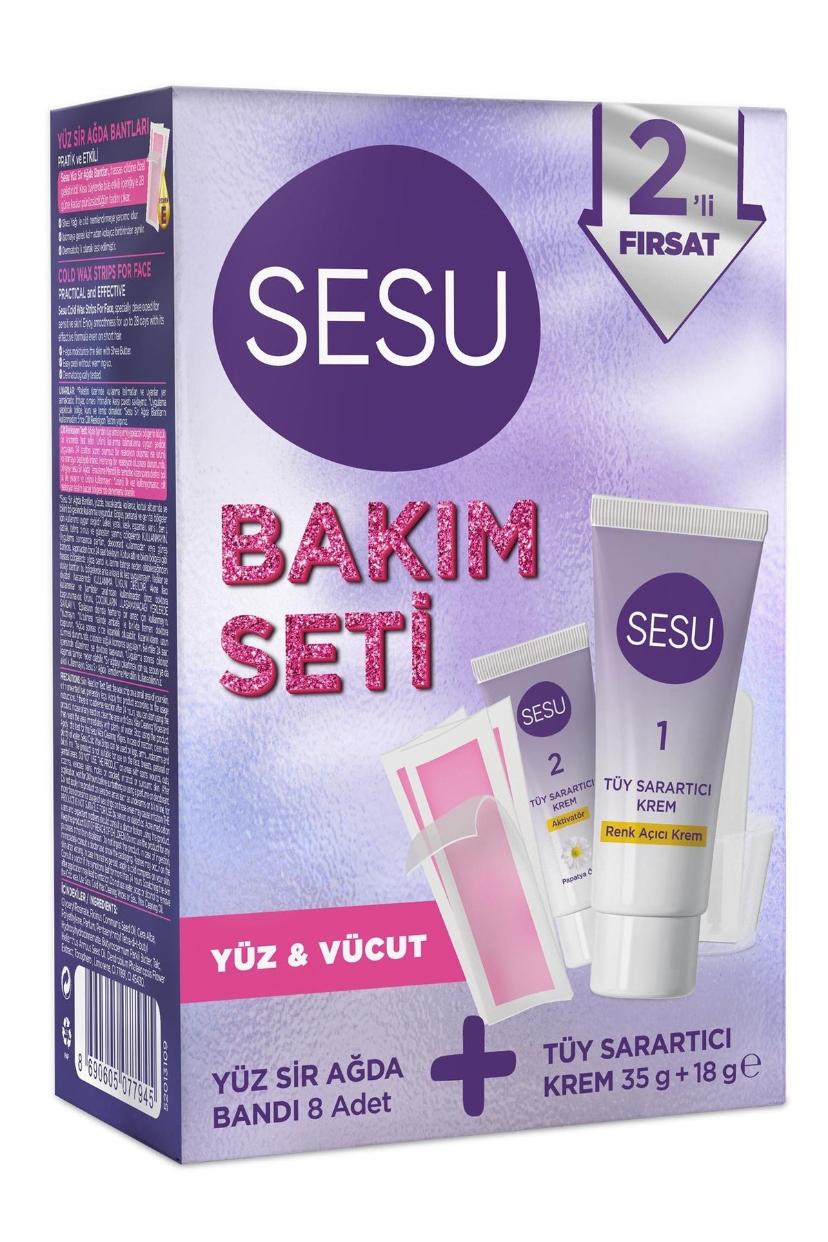 Tüy Sarartıcı Krem & Ağda Bandı Premium Bakım Seti_0