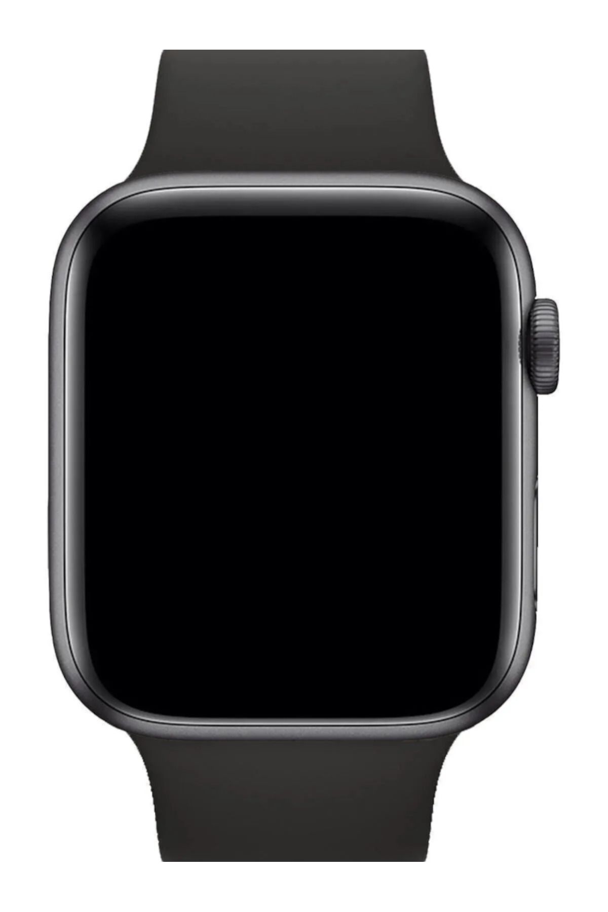 Noir Apple Watch Uyumlu Siyah Silikon Spor Kordon 42/44/45/49 MM Uyumlu
