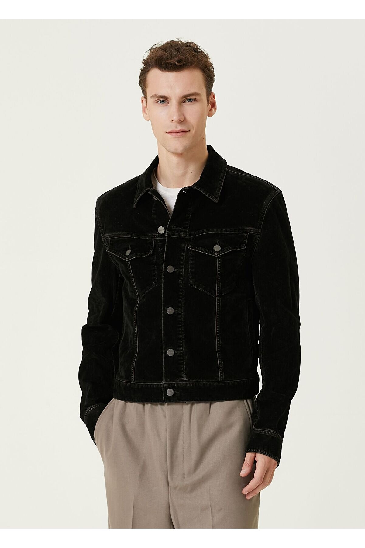 Ferragamo Black Contrast Stitch Denim Jacket Togo Ubuy