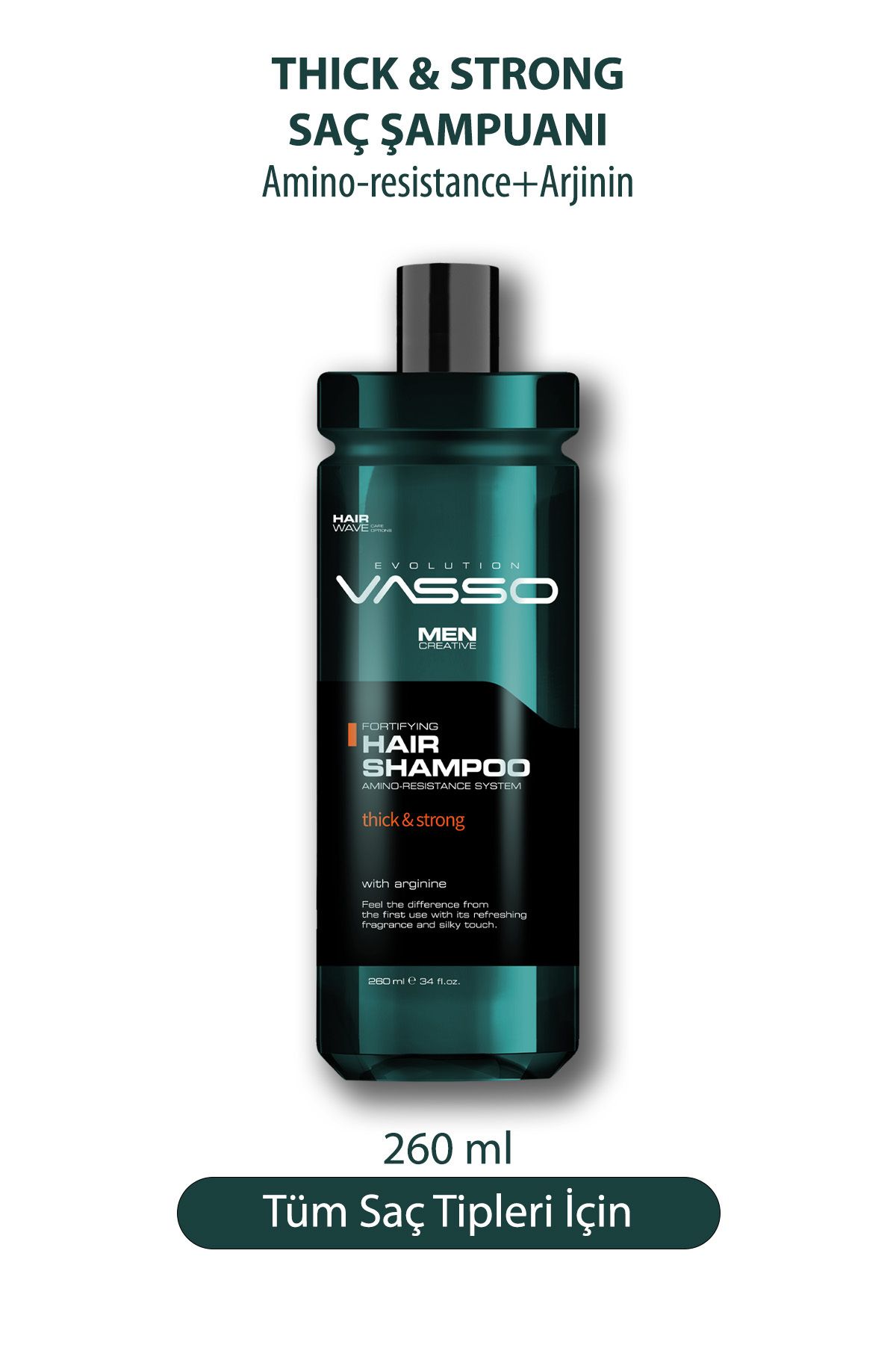 Vasso Men Vasso Hair Sampoo Thick & Strong Saç Şampuanı 260 Ml