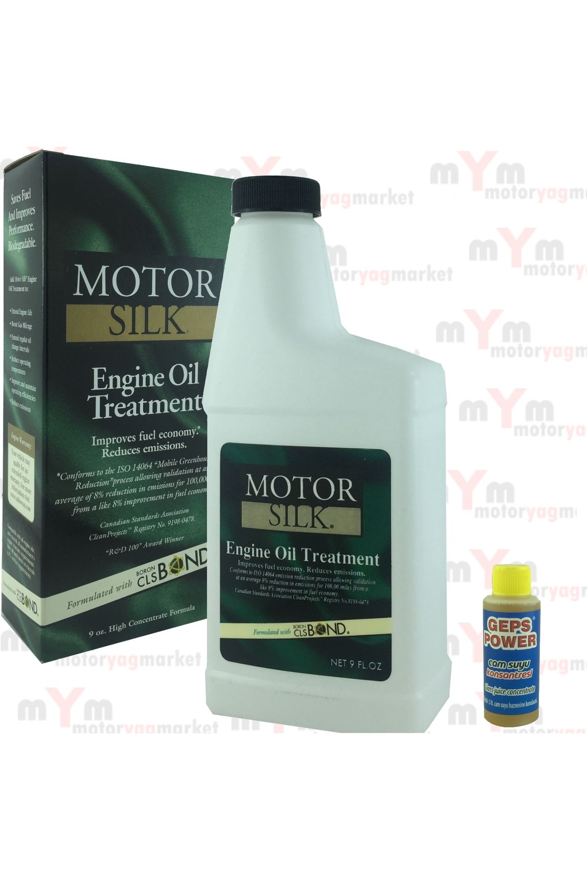 MotorSilk Motor Koruyucu Bor Katkısı +80 ml Konsantre Cam Sabunu | Motor Silk Bor İçerikli Yağ Katkısı