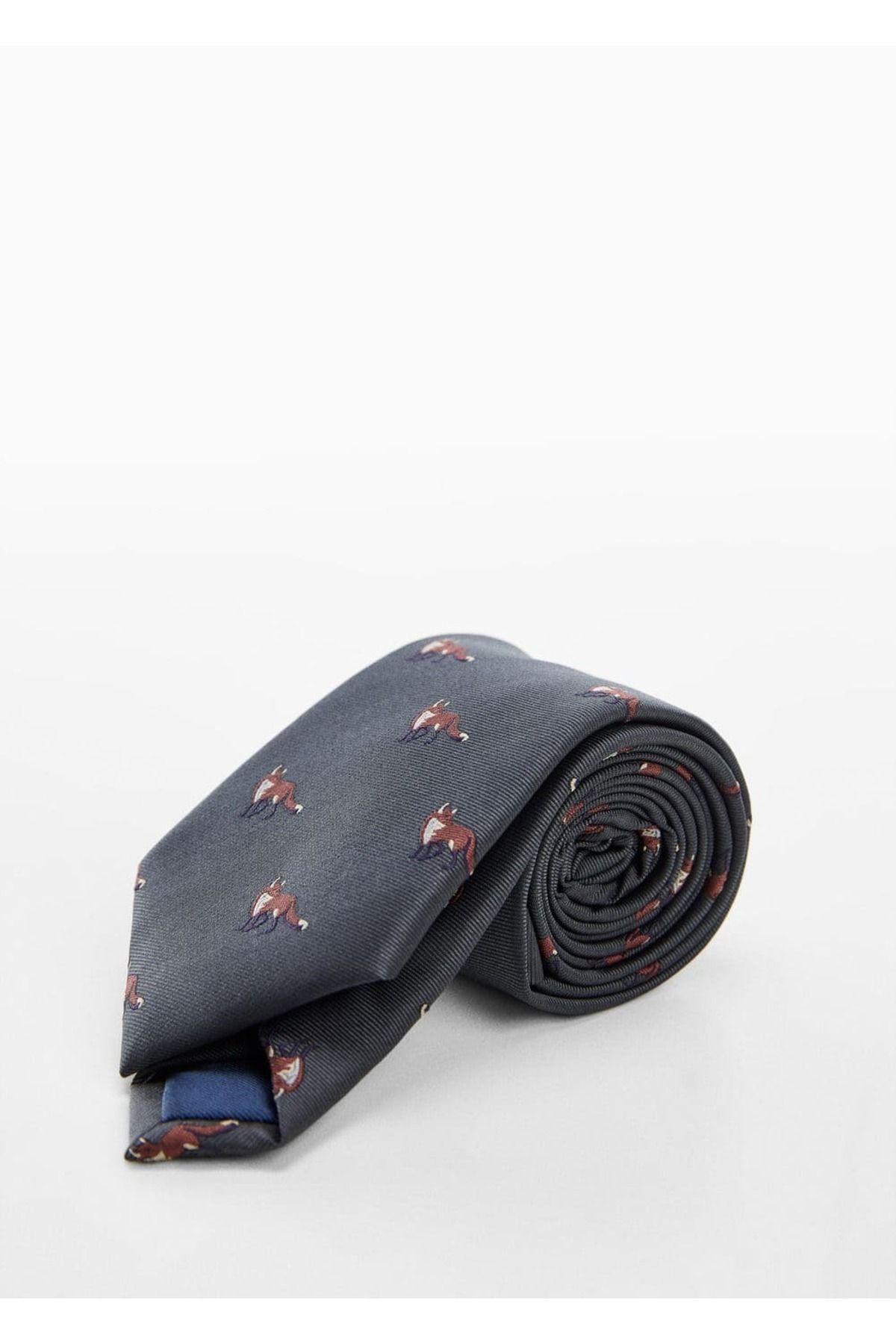 MANGO Man Hayvan desenli kravat