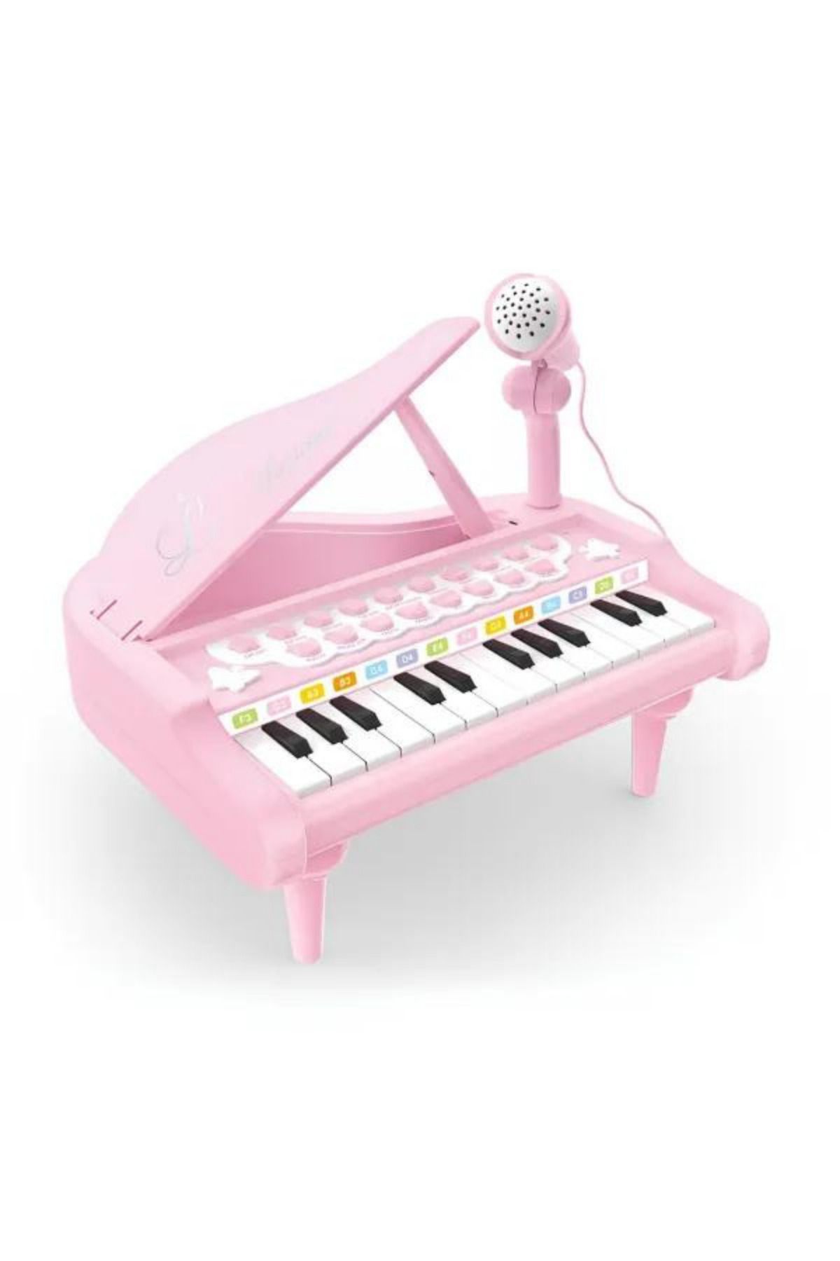 welcomein Oyuncak Mp3 Çalar Özellikli 24 Tuşlu Mikrofonlu Mini Piyano