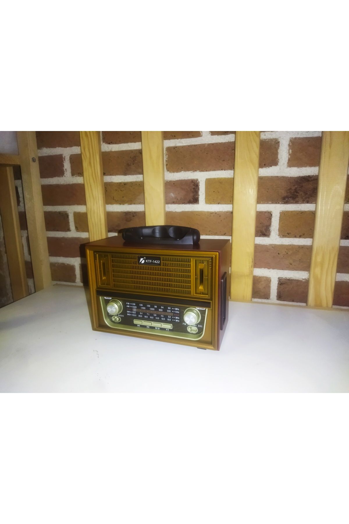 Atölyehane nostalji radyo görünümlü bluetooth hoparlör