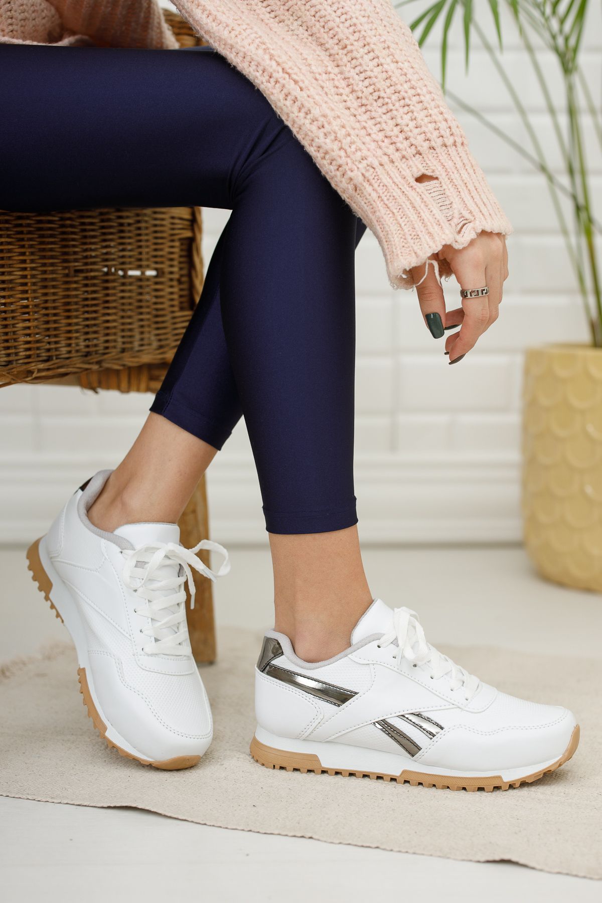 Moda Değirmeni Beyaz-platin Kadın Sneaker Bg1053-101-0001