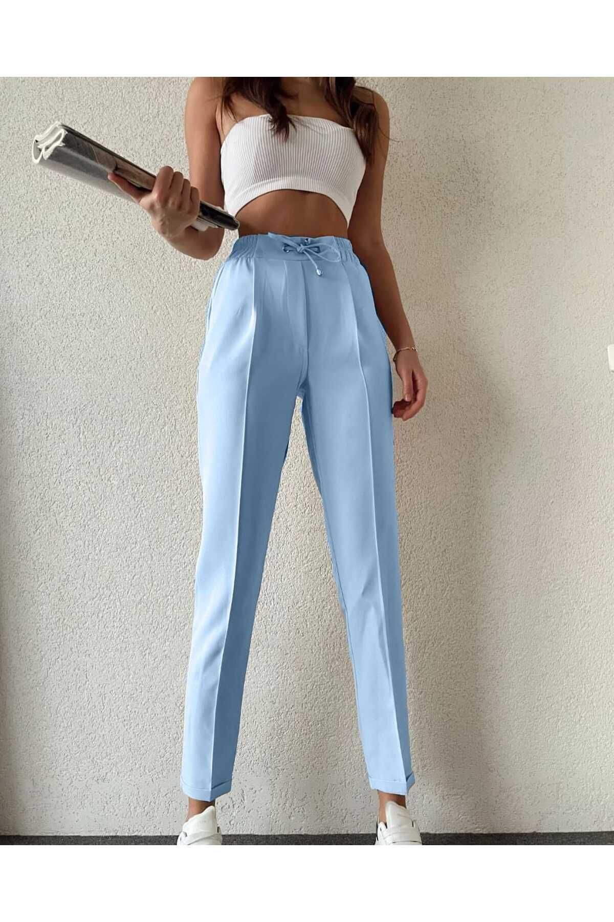 H&A İSTANBUL Kadın Beli Lastikli Cepli Havuç Pantolon