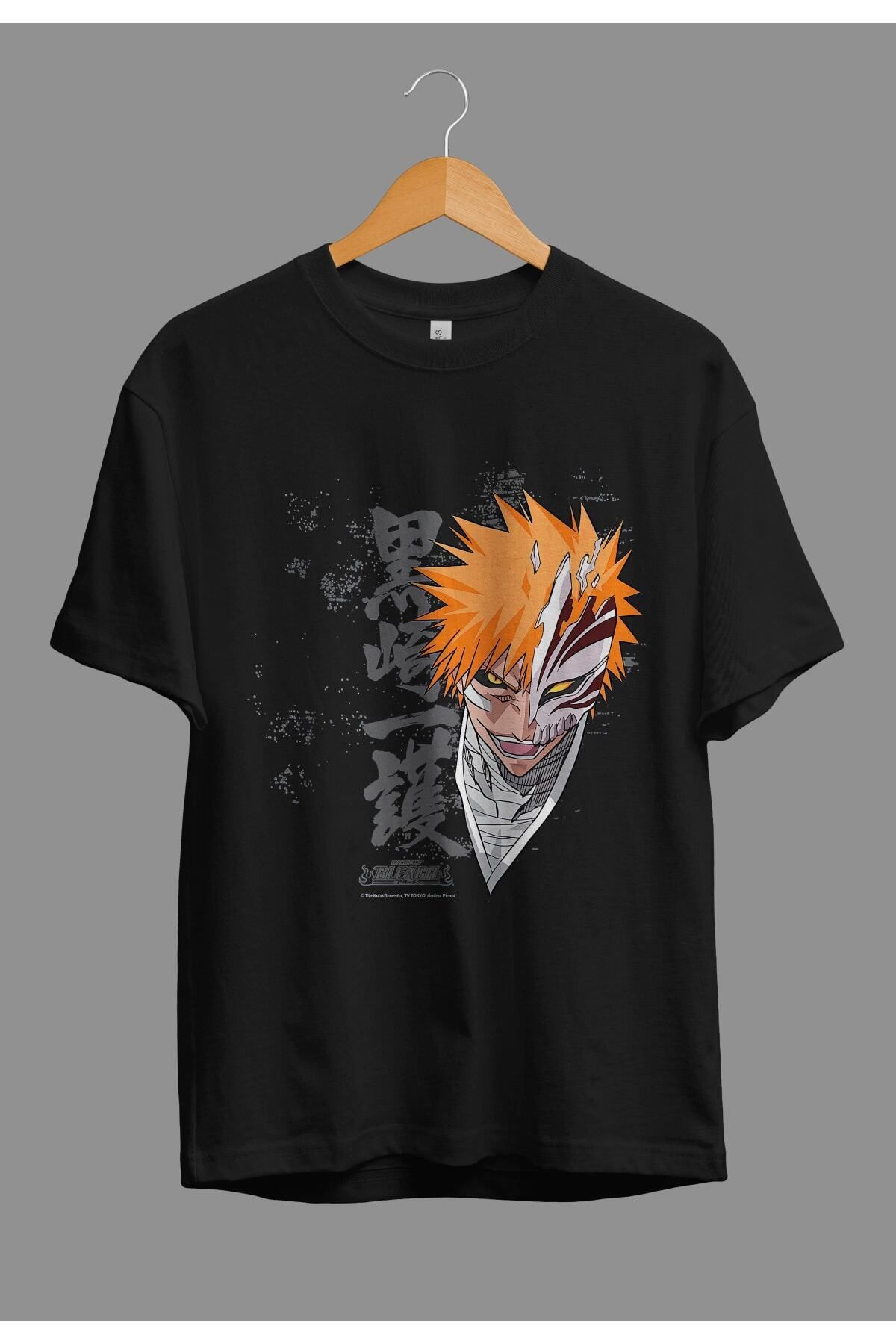 FULL TOLERANCE Oversize Bleach Ichigo Kurosaki (hollow Mask) Özel Tasarım Anime Tişört