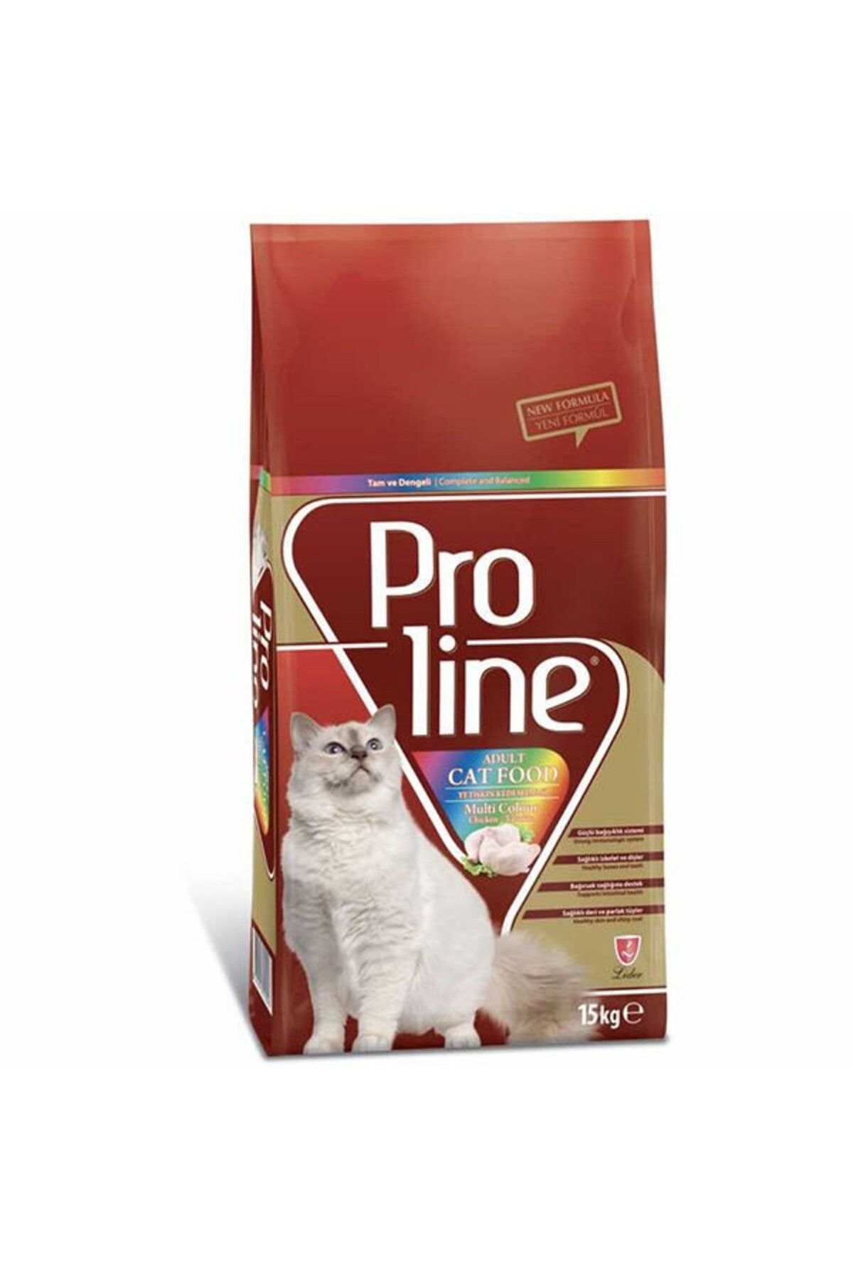 Proline Proline Tavuklu Renkli Taneli Yetişkin Kedi Maması 15 Kg