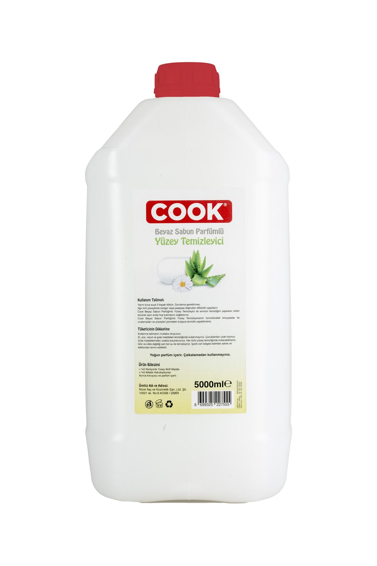 COOK Beyaz Sabun Parfümlü Yüzey Temizleyici 5 Lt