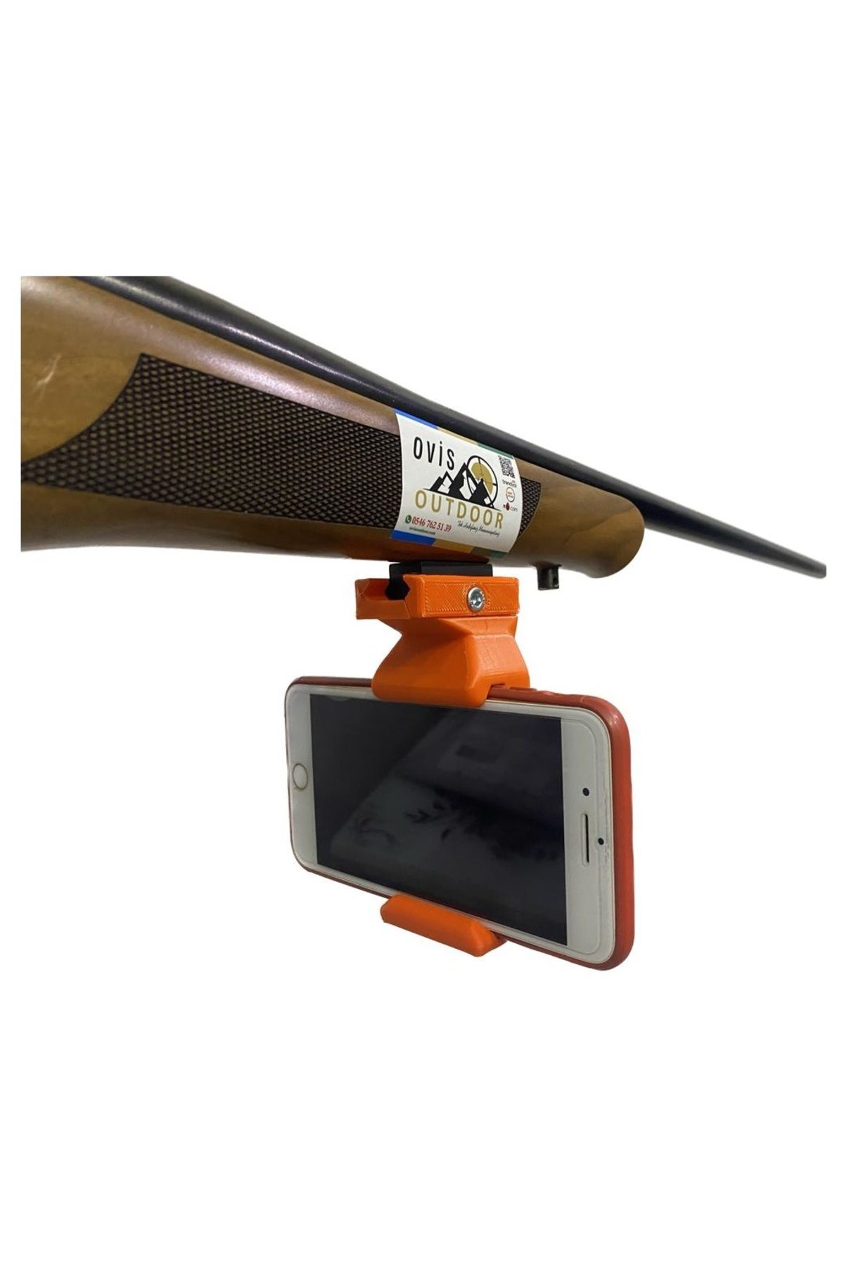 Ovisoutdoor 22mm Pikatini Ray Uyumlu Avcılık Tüfek Tabanca Telefon Tutma Adaptörü Av Tüfeği