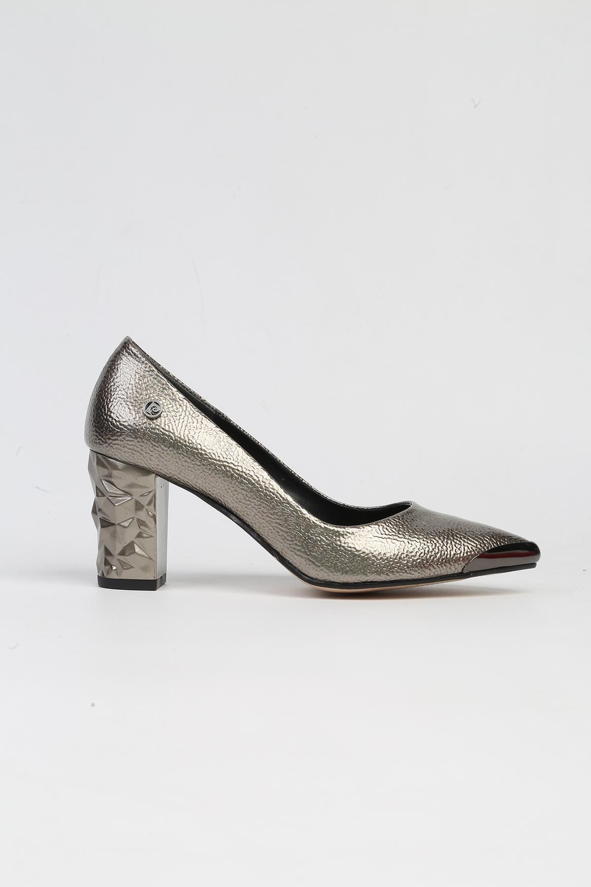 Pierre Cardin ® | PC-51752-3478 Platin Kırısık-Kadın Topuklu Ayakkabı