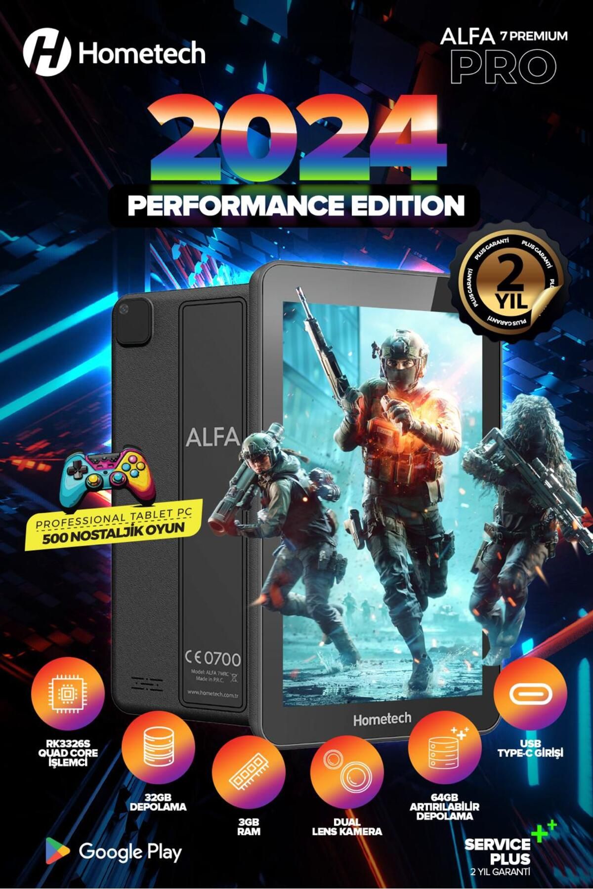 Hometech Alfa 7 Premium Pro 3 gb Ram 32 gb Hafıza Pro Oyun Tableti Uzaktan Eğitim Destekli