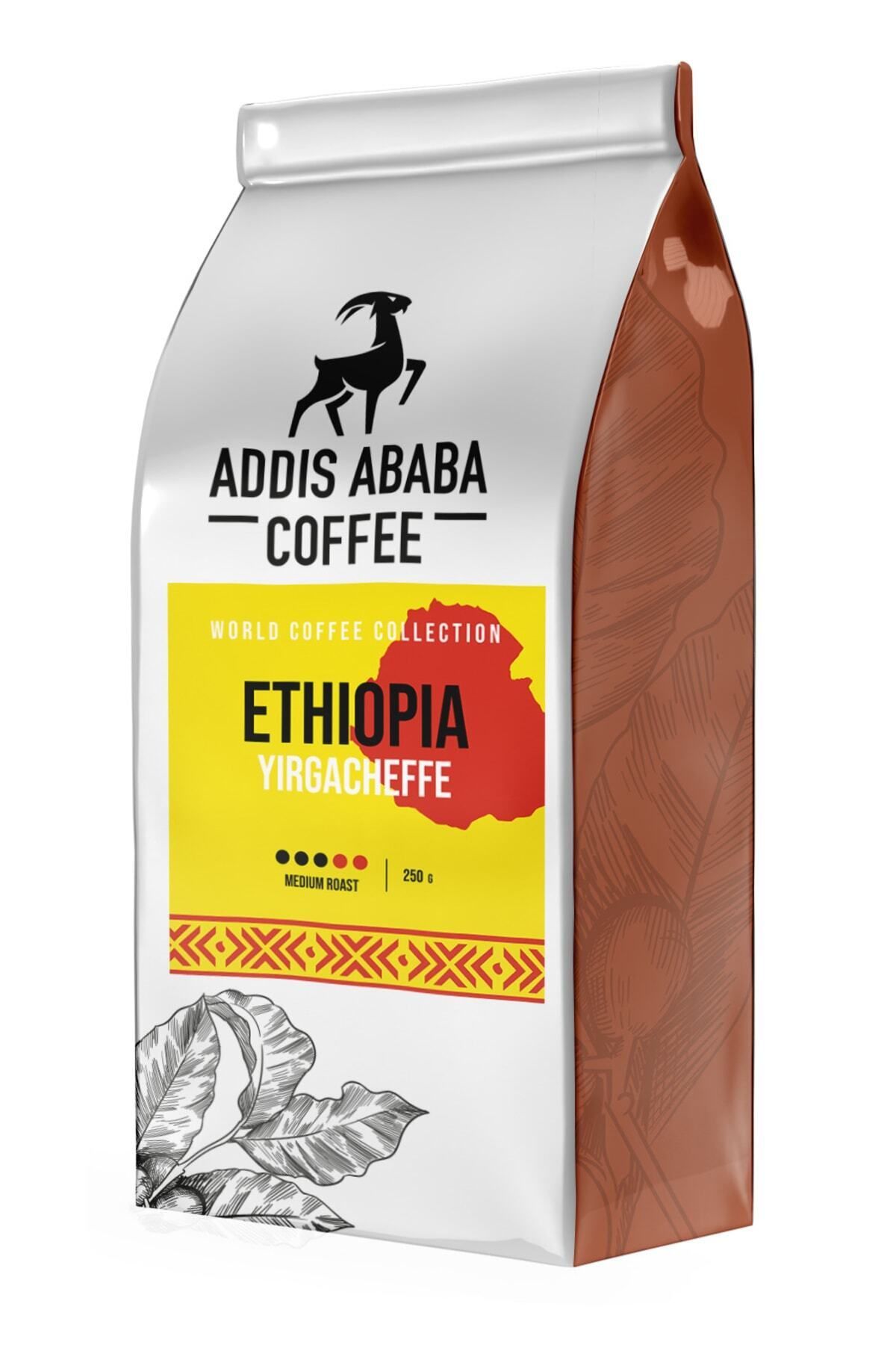 Addis Ababa Coffee Etiyopya Yirgacheffe 250 Gr. Çekirdek, Filtre, Espresso Kahve